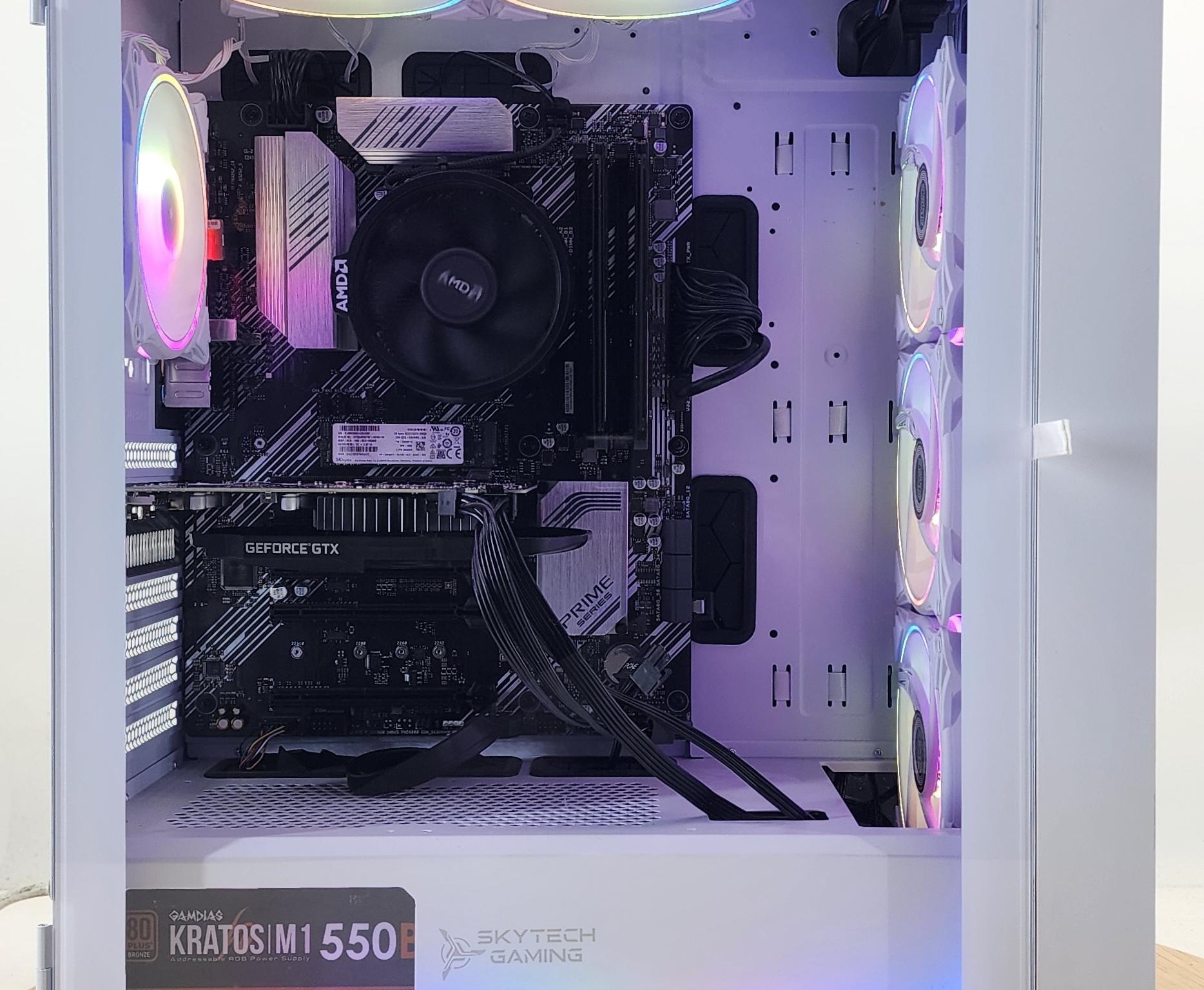 Gaming PC Ryzen 5 5600G 16GB RAM 256GB SSD + 1TB HDD GTX 1650 4GB Win11 Computer