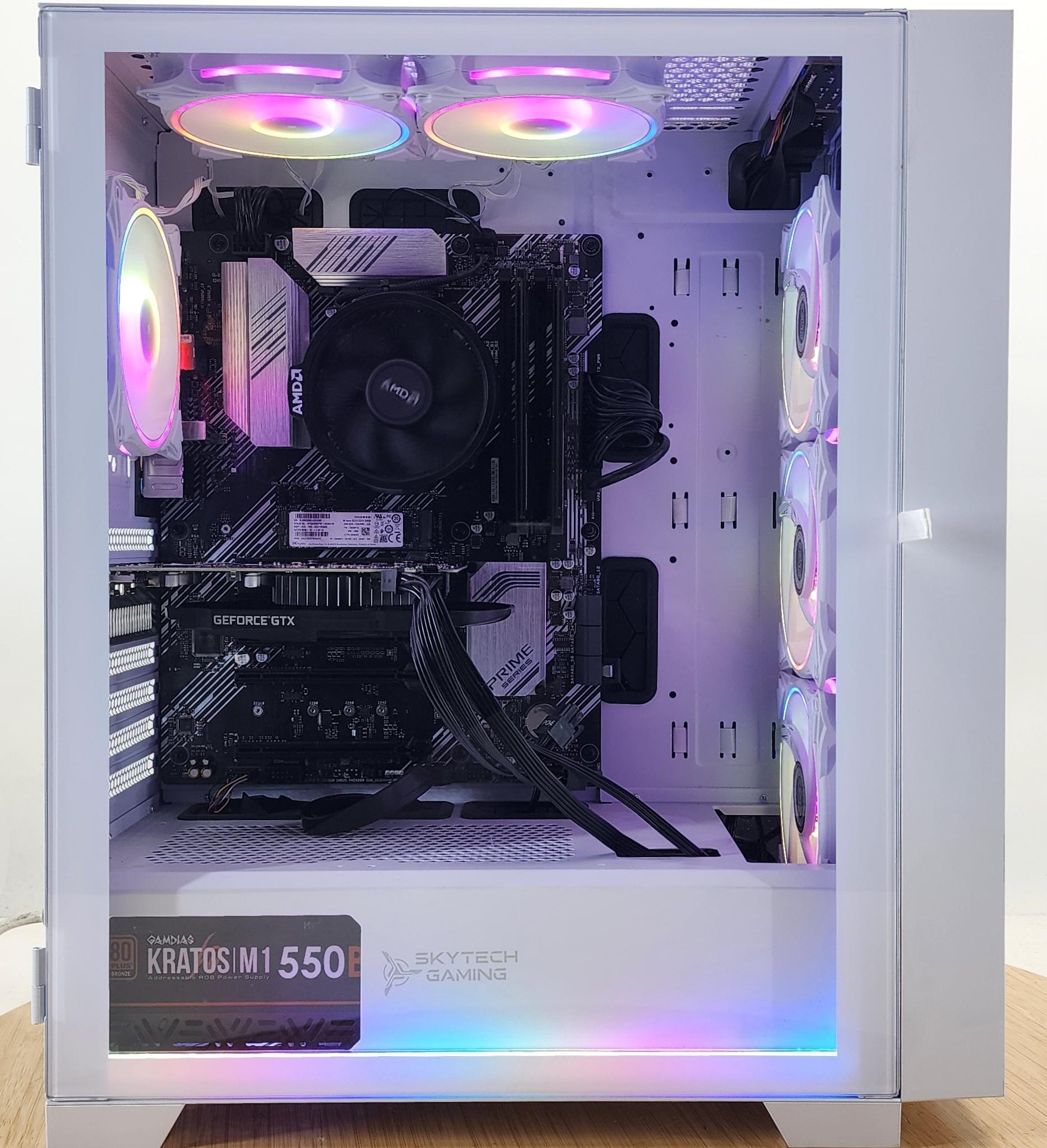 Gaming PC Ryzen 5 5600G 16GB RAM 256GB SSD + 1TB HDD GTX 1650 4GB Win11 Computer
