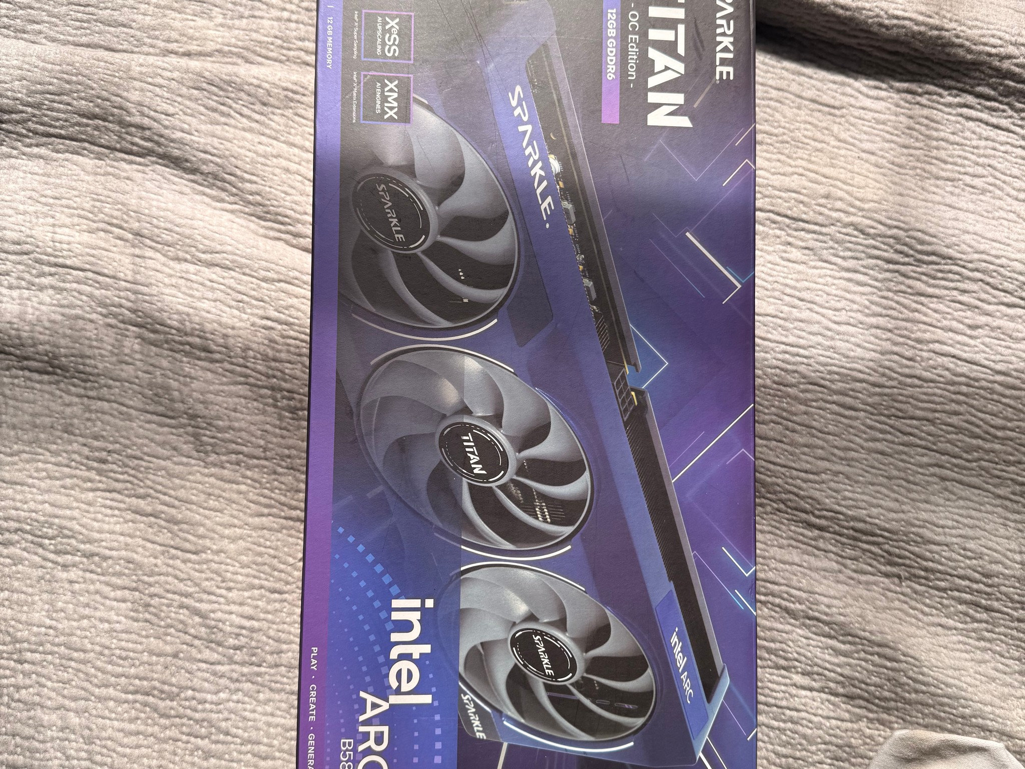 BARELY USED SPARKLE TITAN OC INTEL ARC B580/  CORSAIR CX550 PSU INCLUDED!!!!