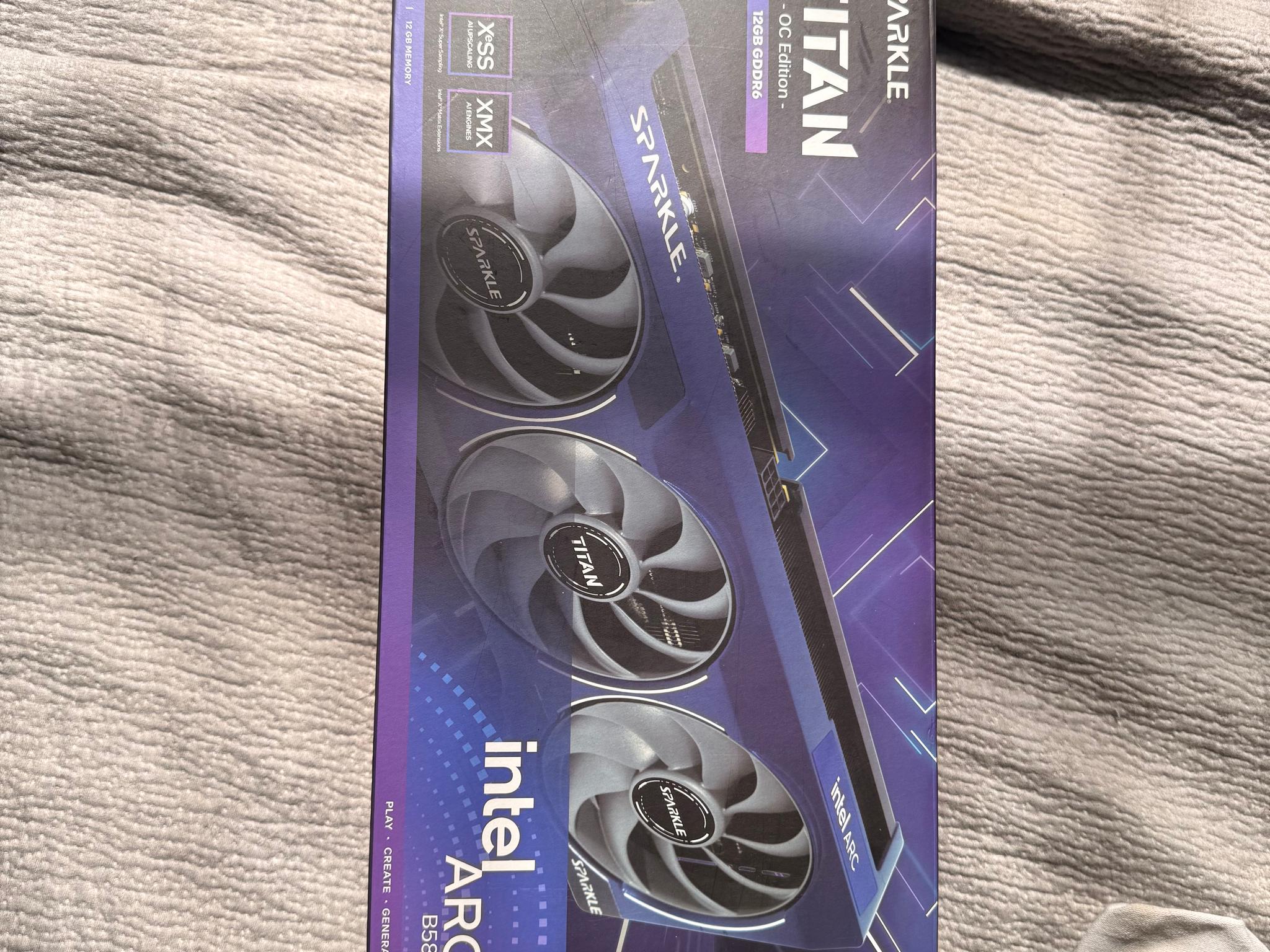 BARELY USED SPARKLE TITAN OC INTEL ARC B580/  CORSAIR CX550 PSU INCLUDED!!!!