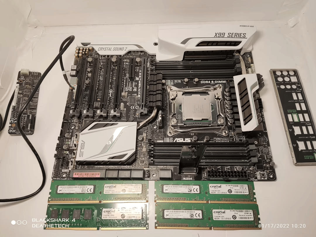 Intel i7 6800k Processor, Asus X99 Prime Motherboard, 4x4GB DDR4 Combo