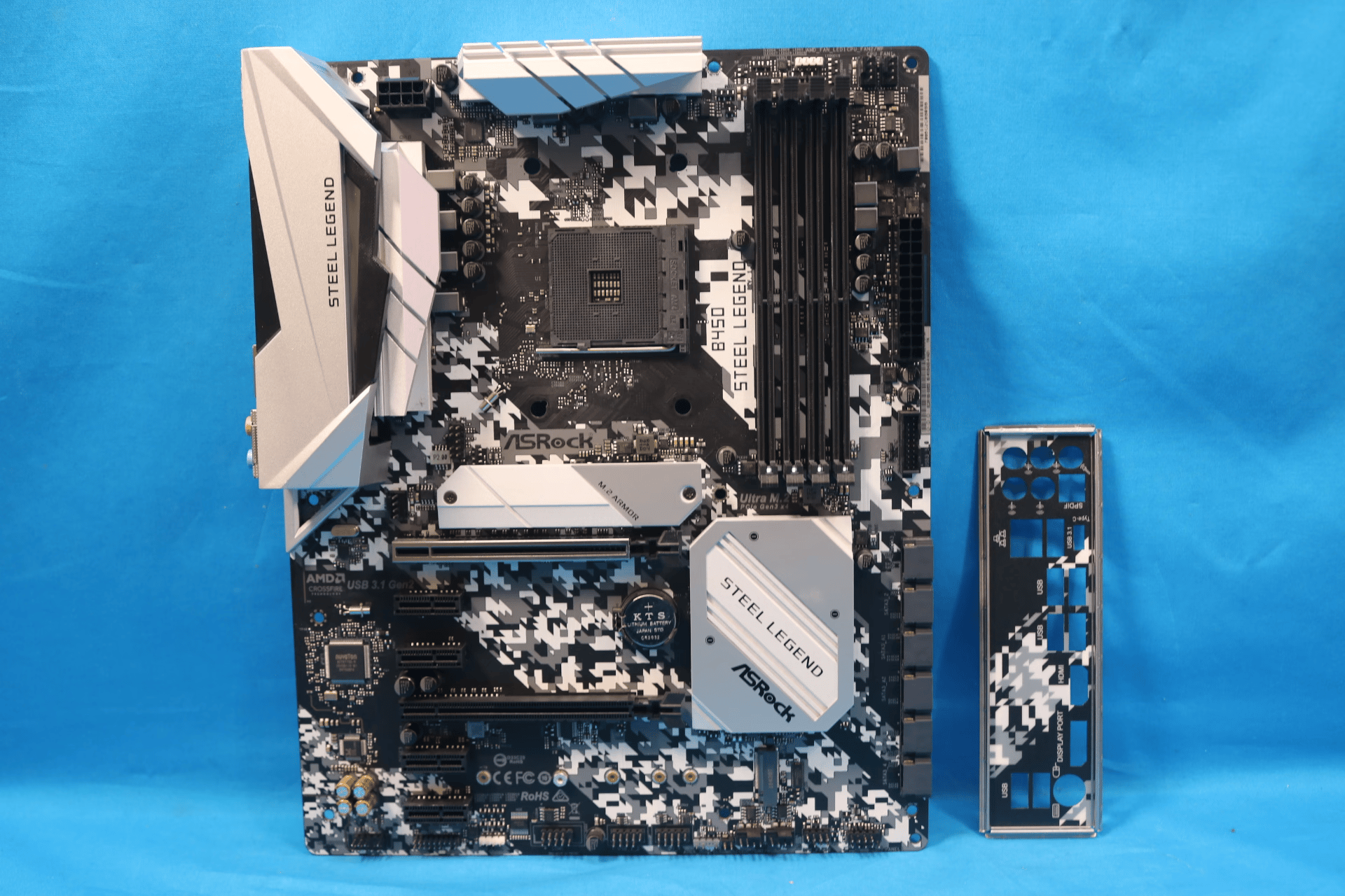 *Newest BIOS* ASRock B450 Steel Legend AMD Socket AM4 DDR4 ATX RGB Desktop Motherboard & I/O Shield