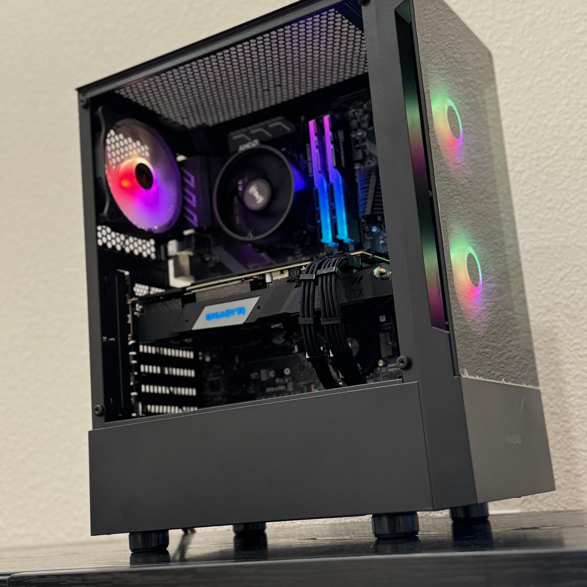🖤Incognito🖤Sleek All-Black RTX Gaming PC! RTX 2070 SUPER, Ryzen 5 3600X, 1TB Storage.