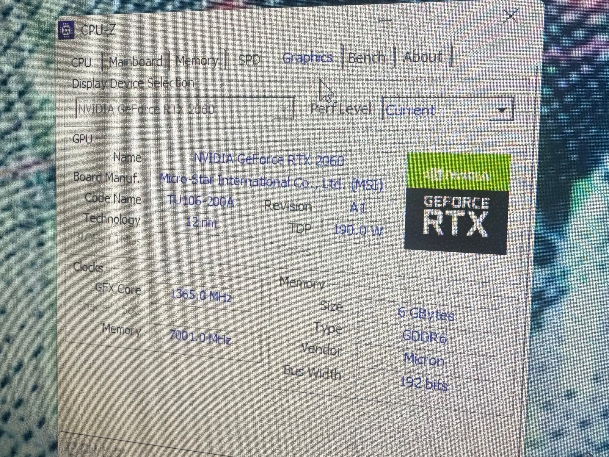 MSI GeForce RTX 2060 GAMING Z