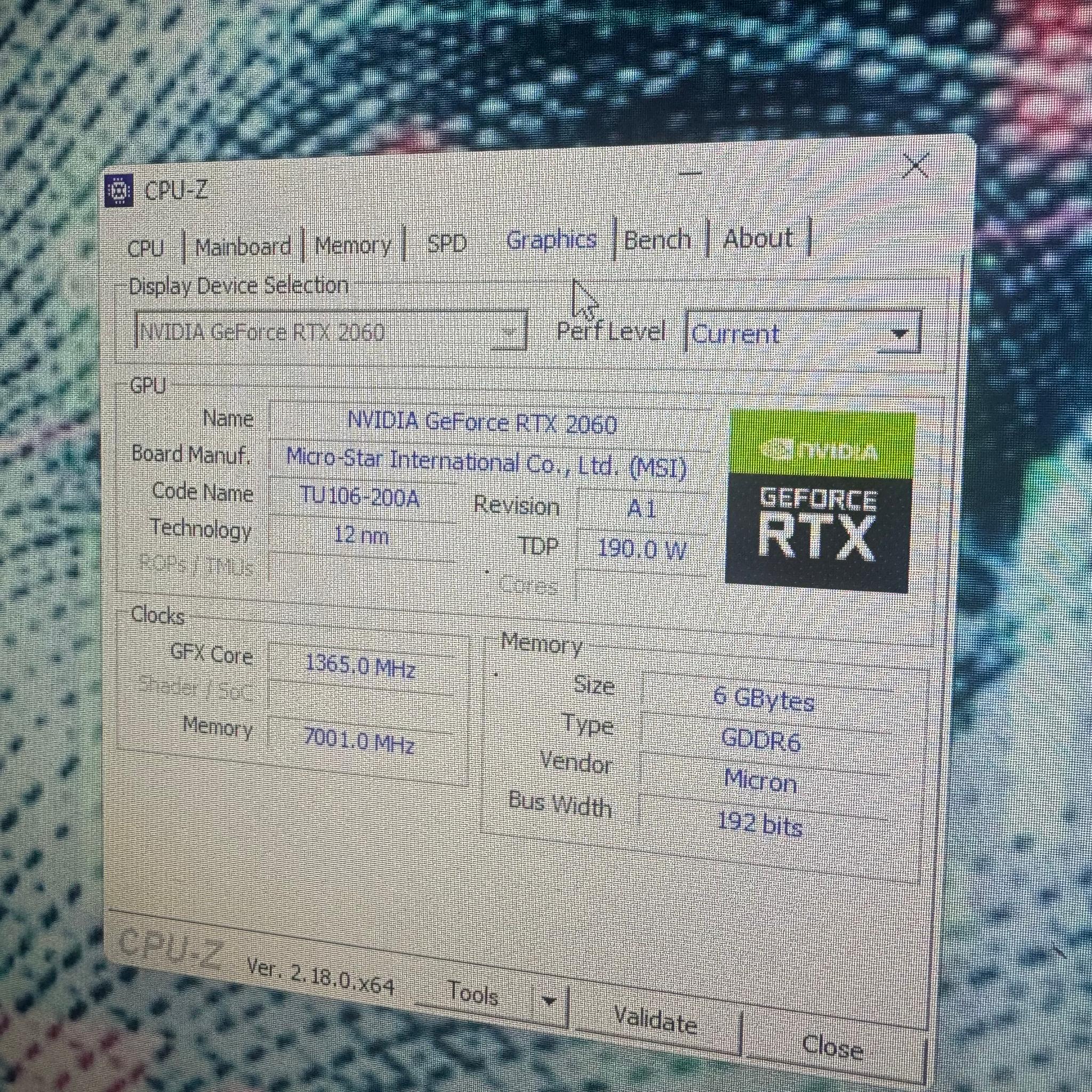 MSI GeForce RTX 2060 GAMING Z