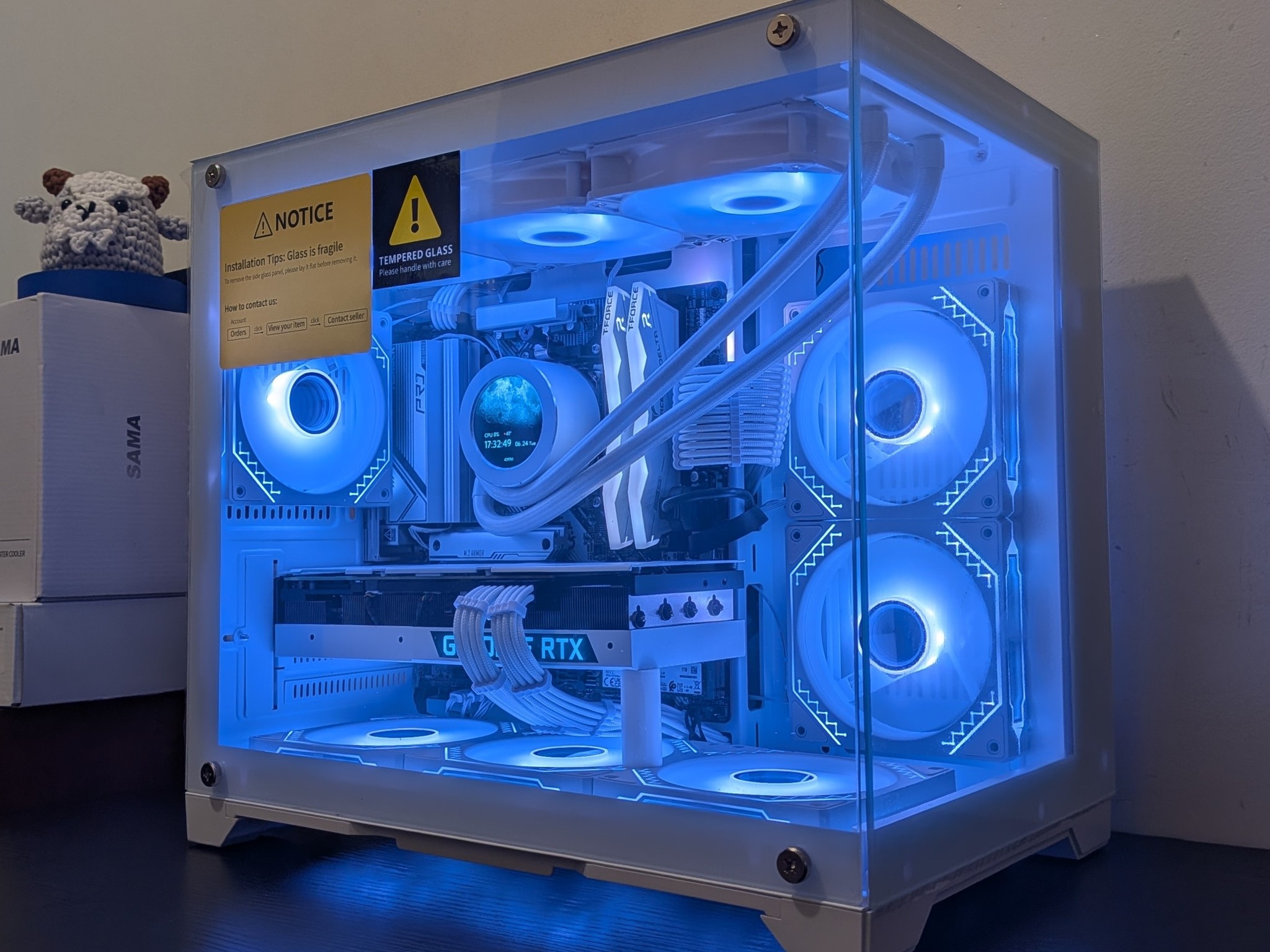 🔥🦢 White Gaming PC | RTX 3080 | Ryzen 7600X | 1TB SSD | 32GB RAM | WiFi 6 & Bluetooth 🦢🔥