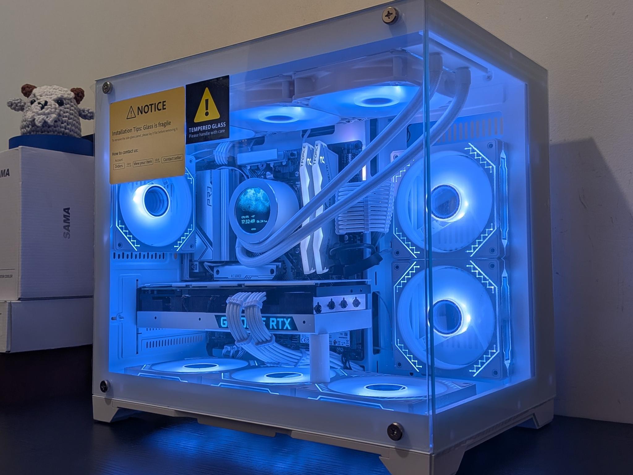 🔥🦢 White Gaming PC | RTX 3080 | Ryzen 7600X | 1TB SSD | 32GB RAM | WiFi 6 & Bluetooth 🦢🔥