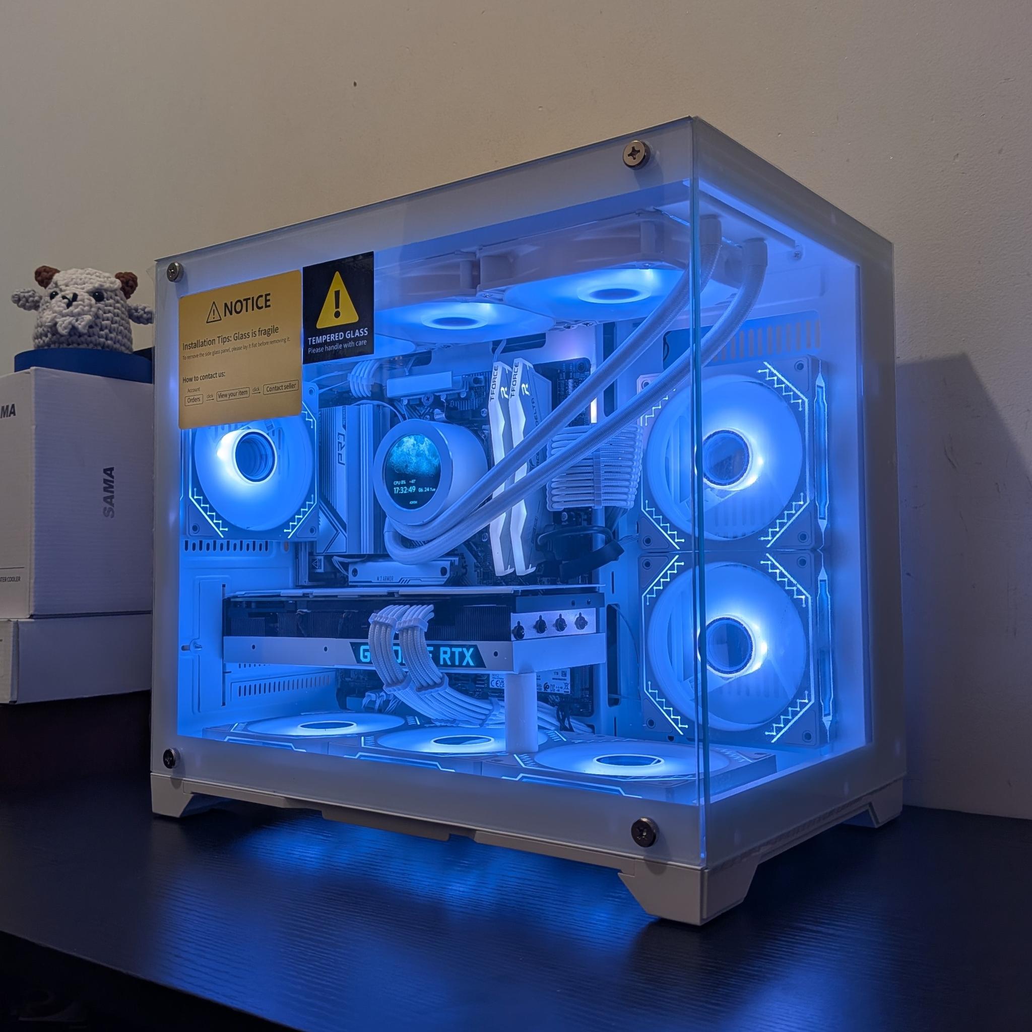 🔥🦢 White Gaming PC | RTX 3080 | Ryzen 7600X | 1TB SSD | 32GB RAM | WiFi 6 & Bluetooth 🦢🔥