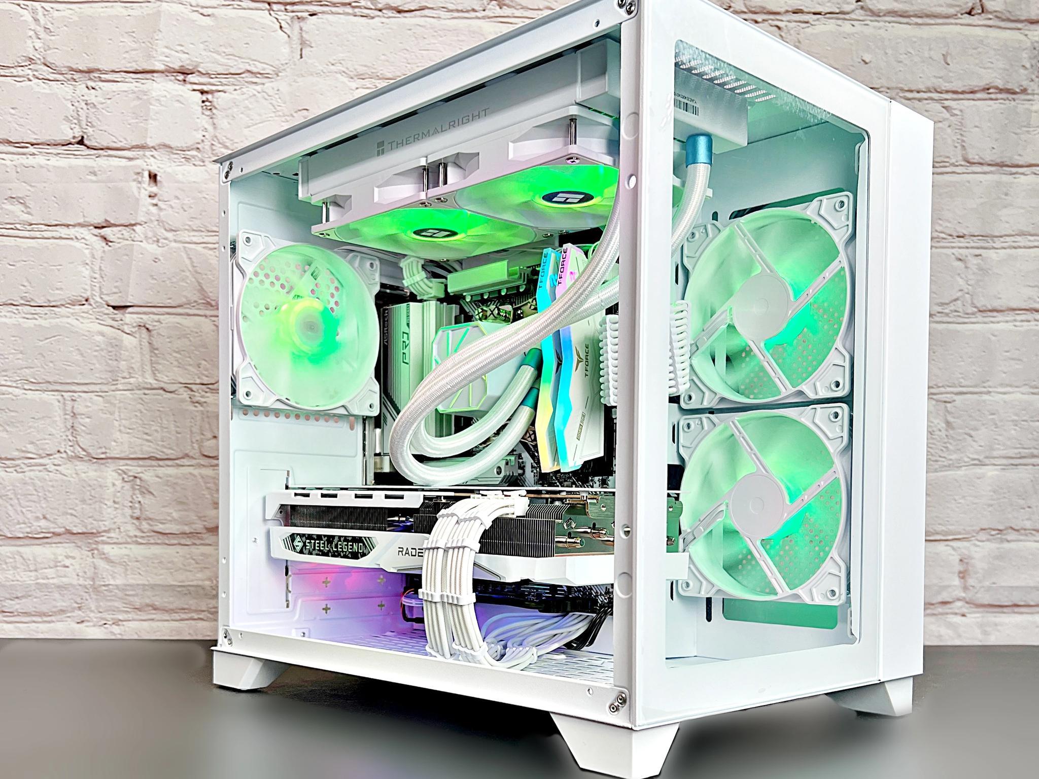 Liquid Cooled Ryzen 5 7500F RX 7800 XT 32GB DDR5 RAM 1TB M.2 WIFI 6E Win 11 Gaming PC