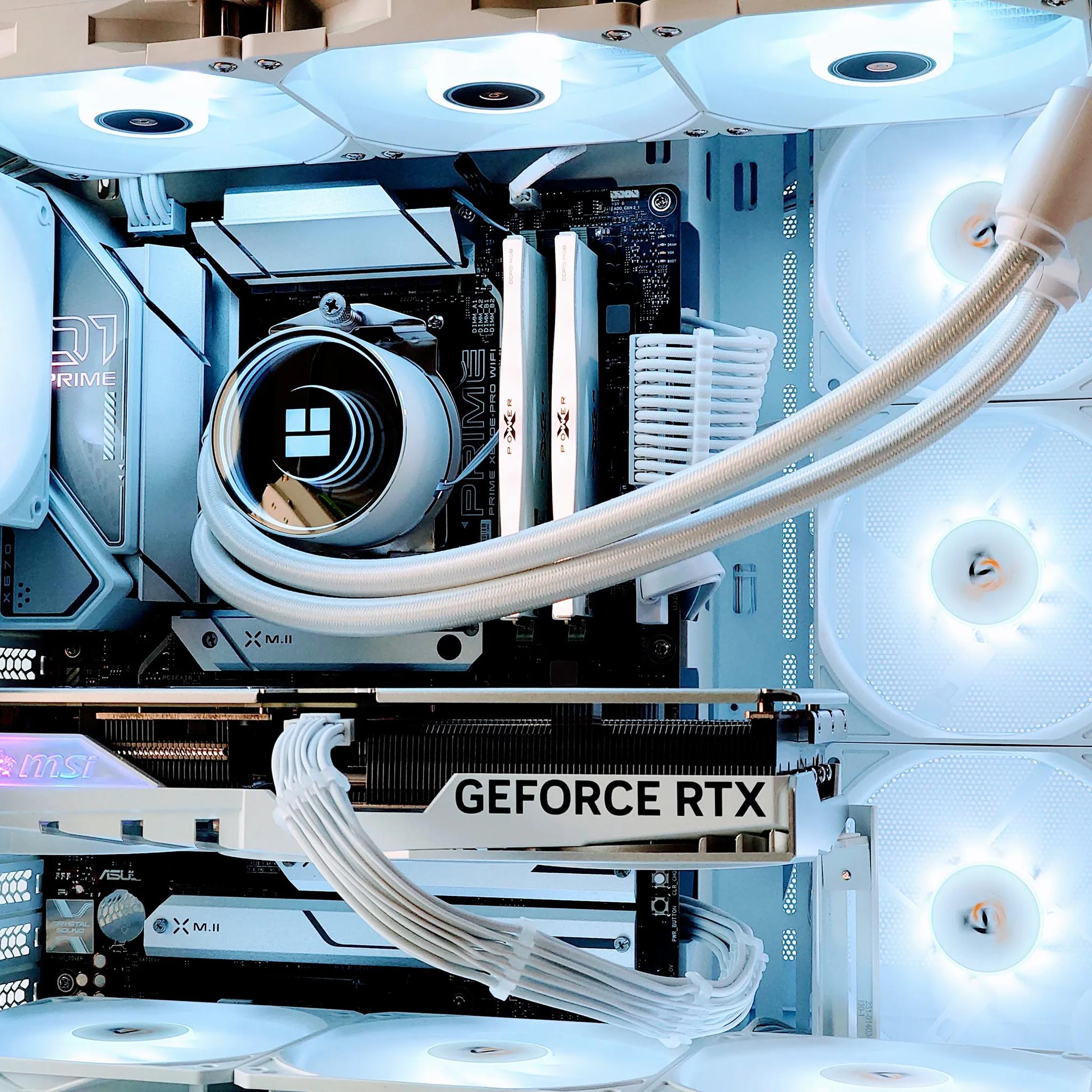🌬️🧊🐧🥶Iceberg||💧Liquid Cooled Gaming PC❄️Nvidia RTX 4070 Ti 12GB❄️AMD Ryzen 7 7700❄️32GB DDR5❄️ 2TB