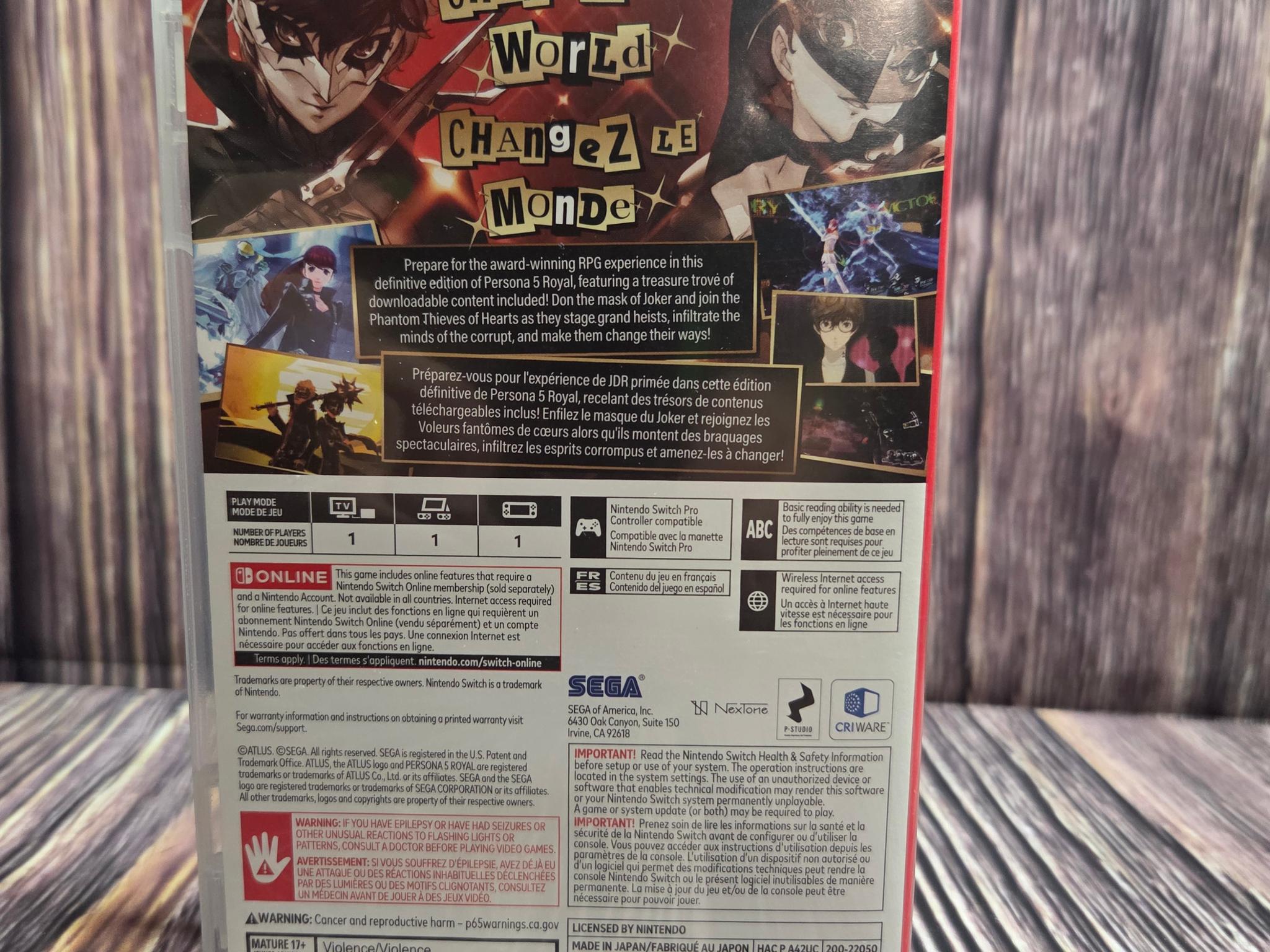 Persona 5 Royal Nintendo Switch
