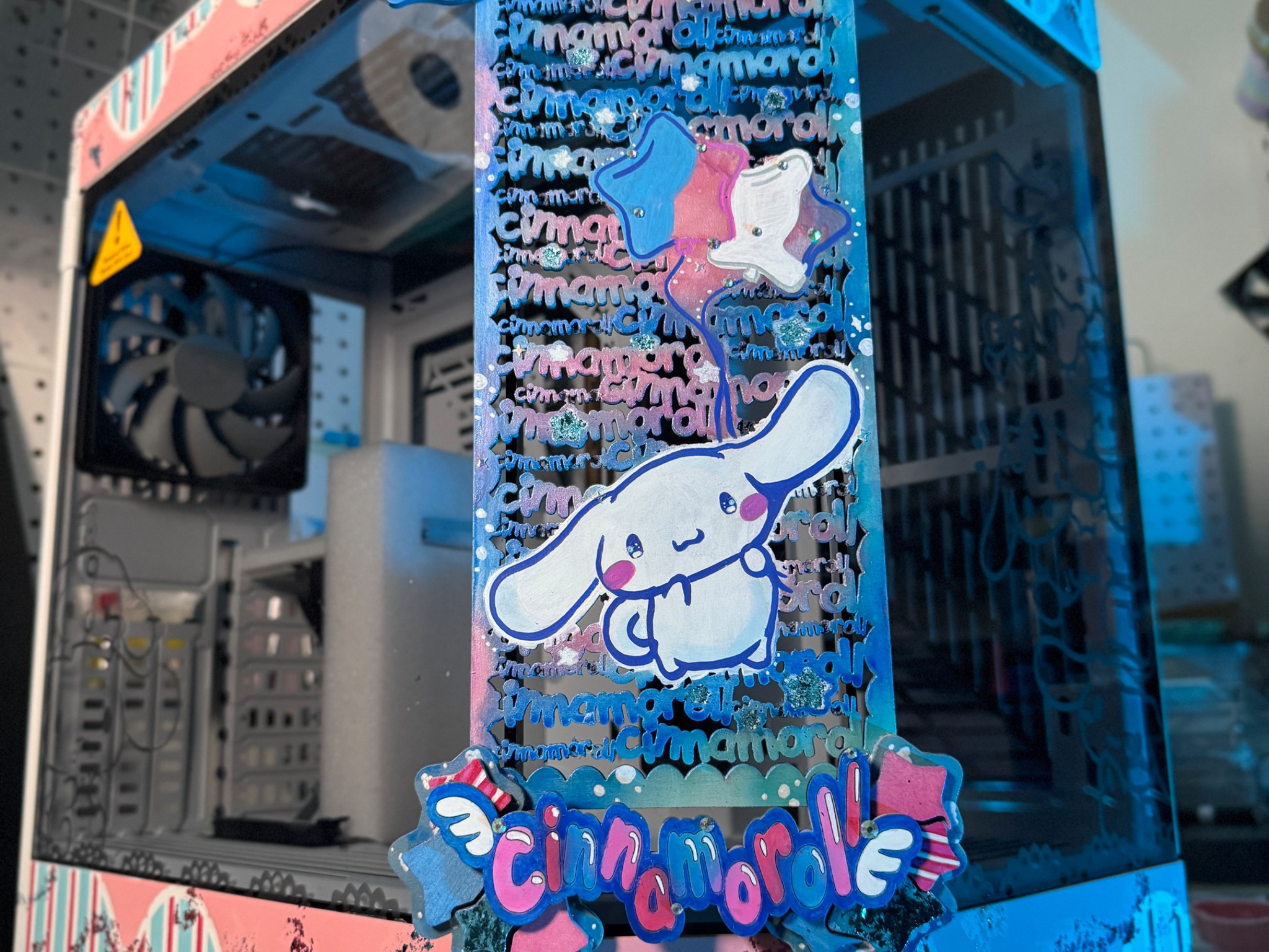 Cinnamoroll Pastel Candy Themed Custom PC Case