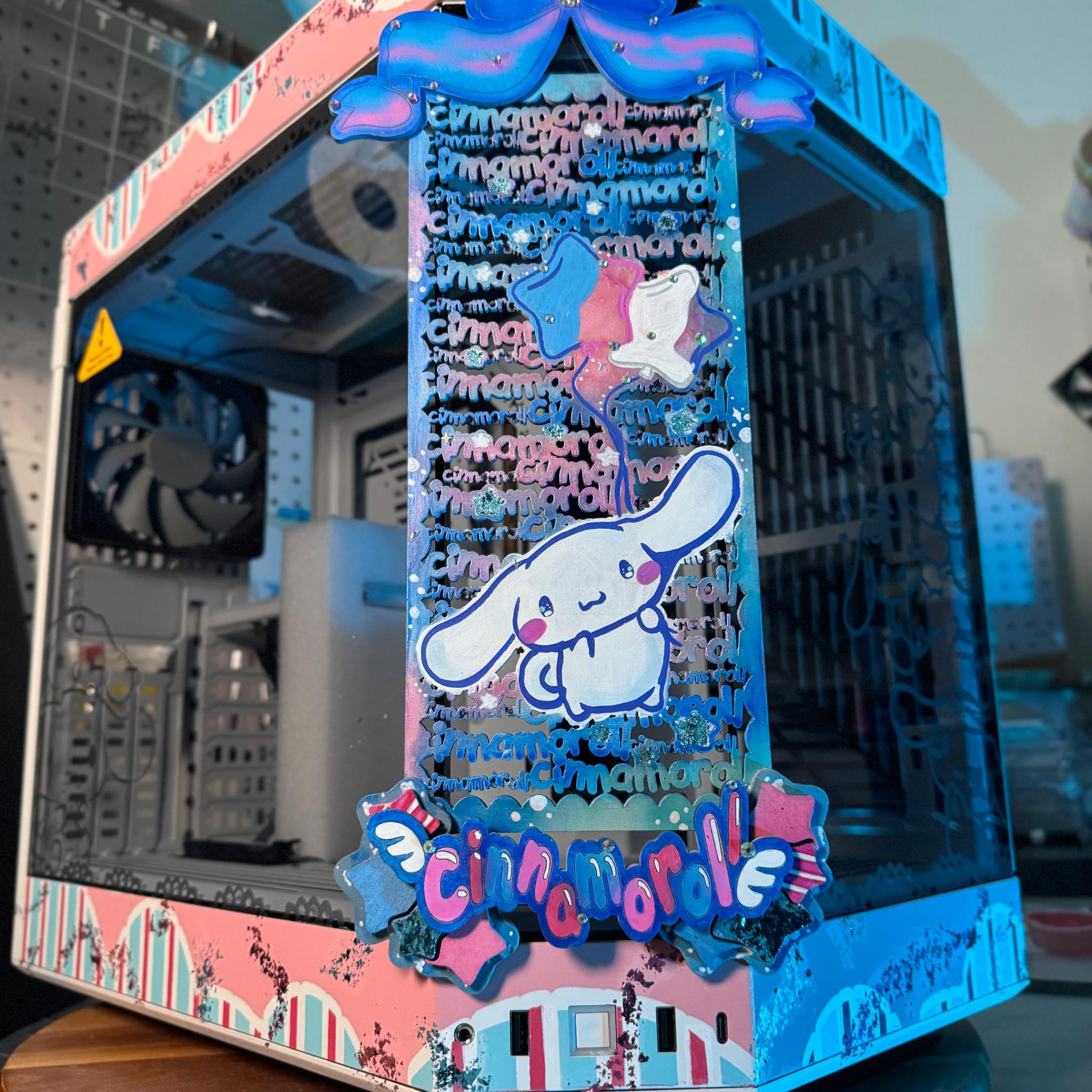 Cinnamoroll Pastel Candy Themed Custom PC Case