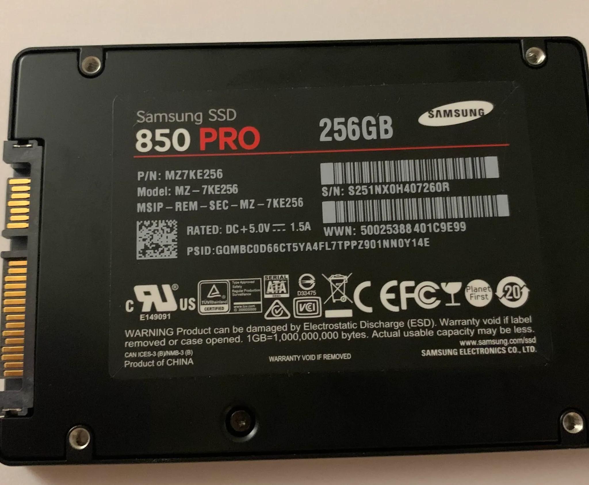 Samsung 850 PRO SSD