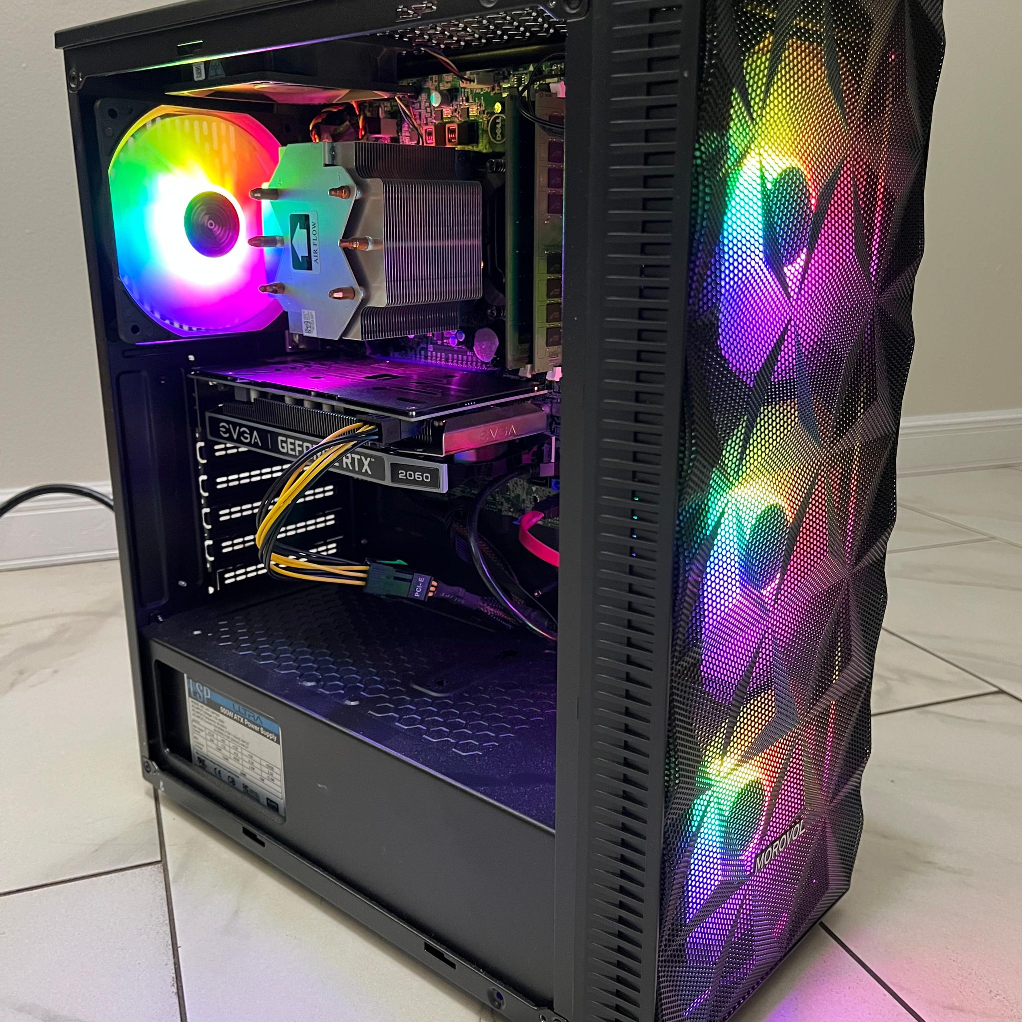 NVIDIA RTX 2060, Intel i7-6700k, 12GB RAM, 870 GB Storage, High FPS RGB Gaming PC w/ Wi-Fi & BT