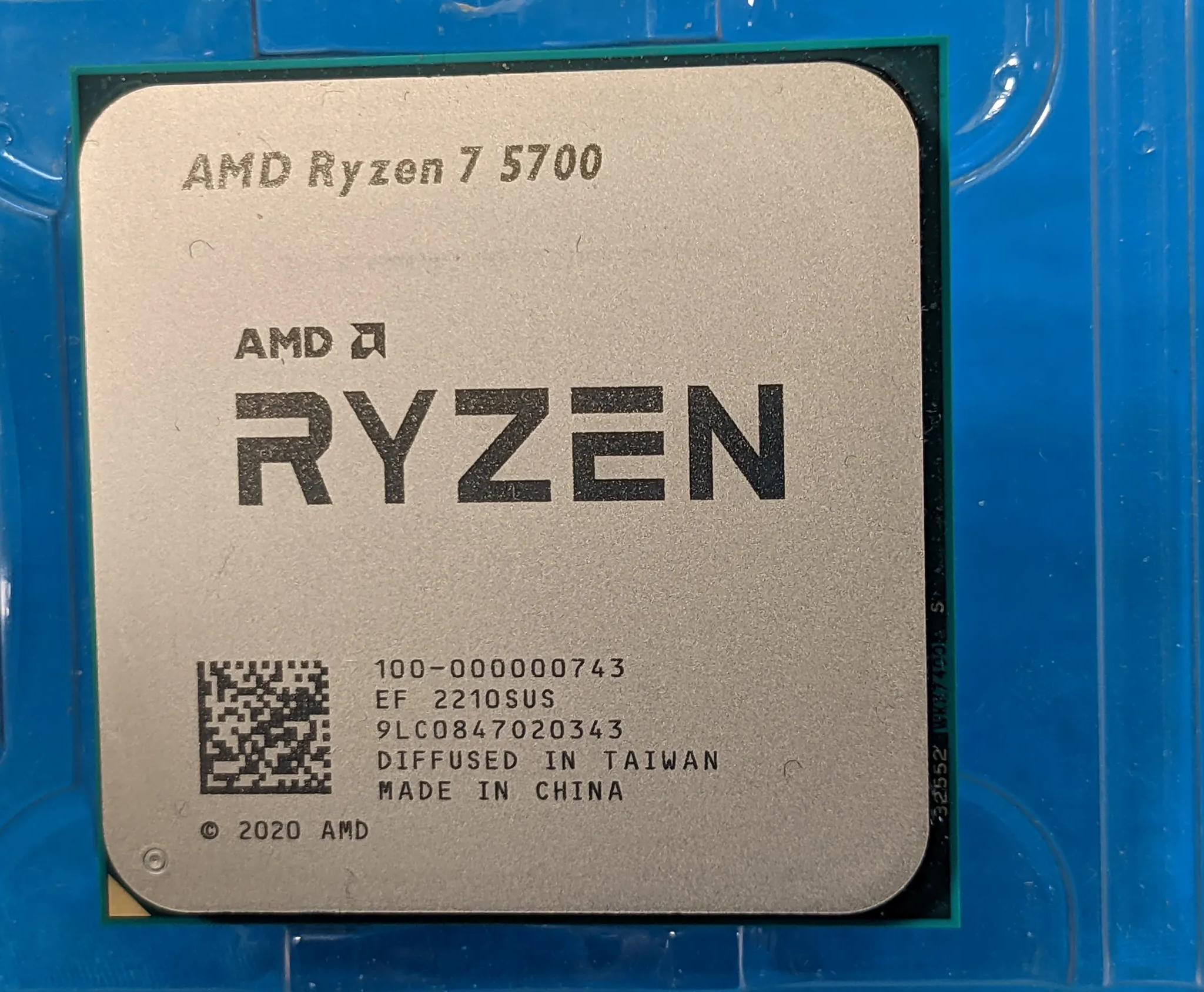 AMD Ryzen 7 5700 4.6GHz Socket AM4 8-Core 16-Thread 16MB Desktop CPU 100-000000743