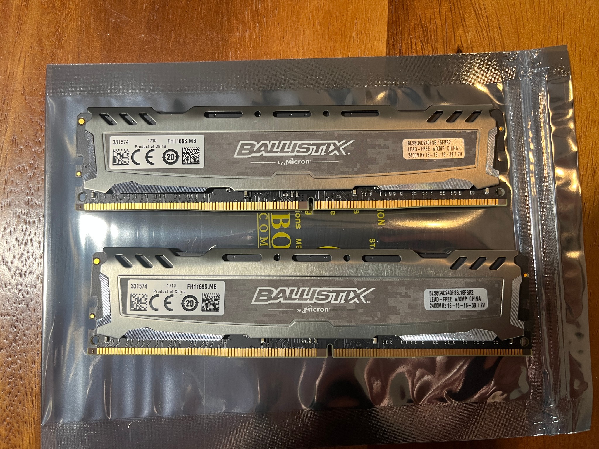 Ballistix Sport LT 16GB 2x8GB DDR4 2400 PC4-19200 Memory RAM BLS8G4D240FSB