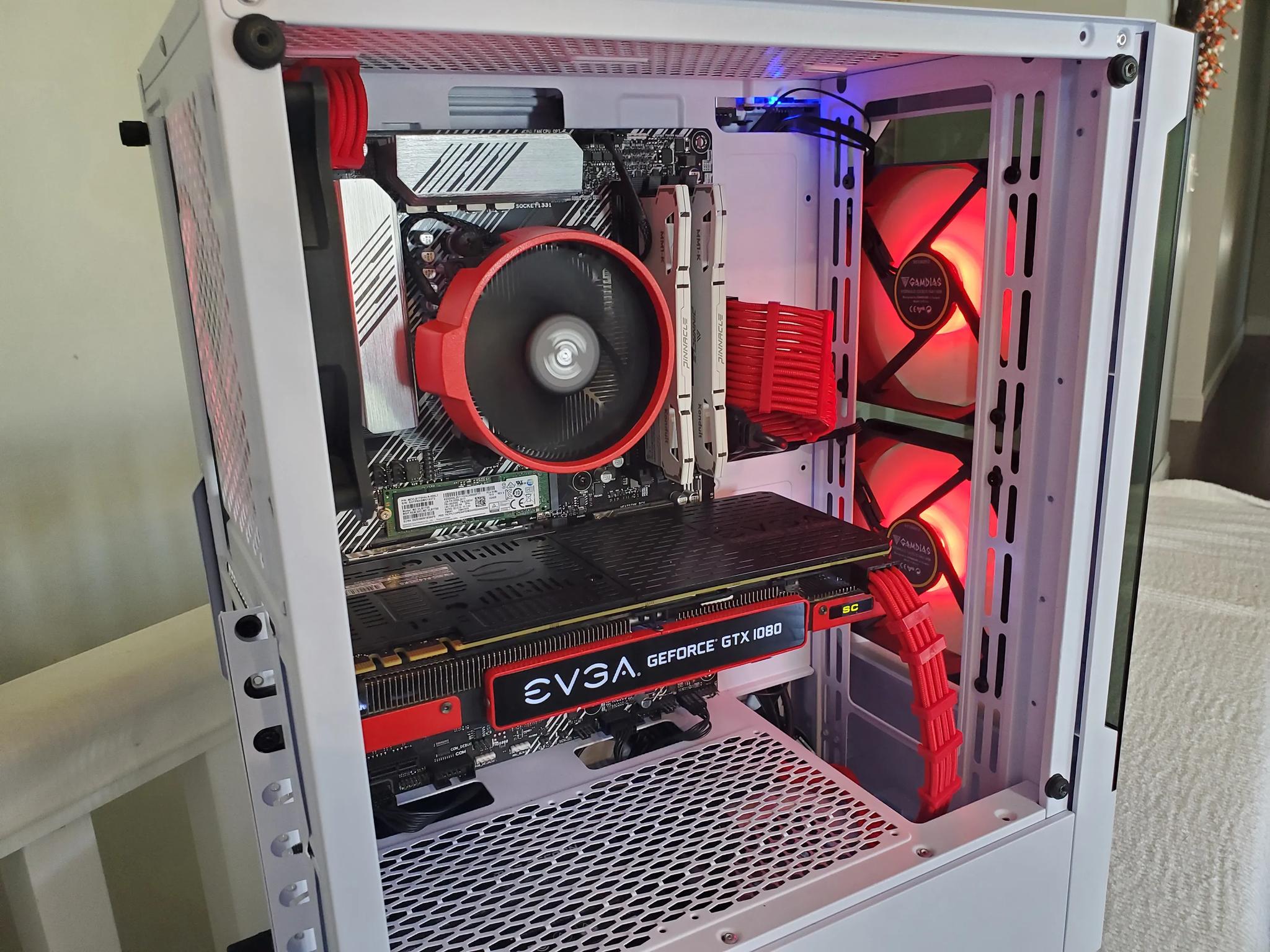 Red Ryzen 5 / GTX 1080 build