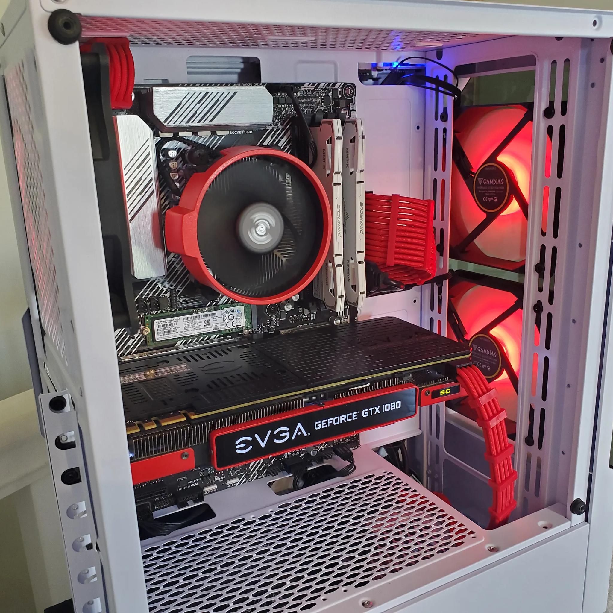 Red Ryzen 5 / GTX 1080 build