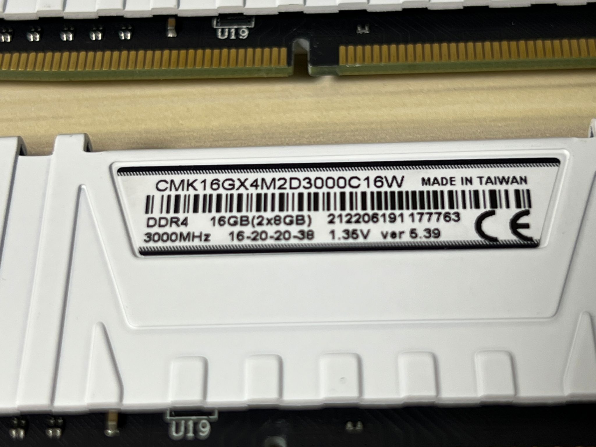 Corsair Vengeance LPX White 16gb (2x8gb) 3000MHz DDR4 RAM