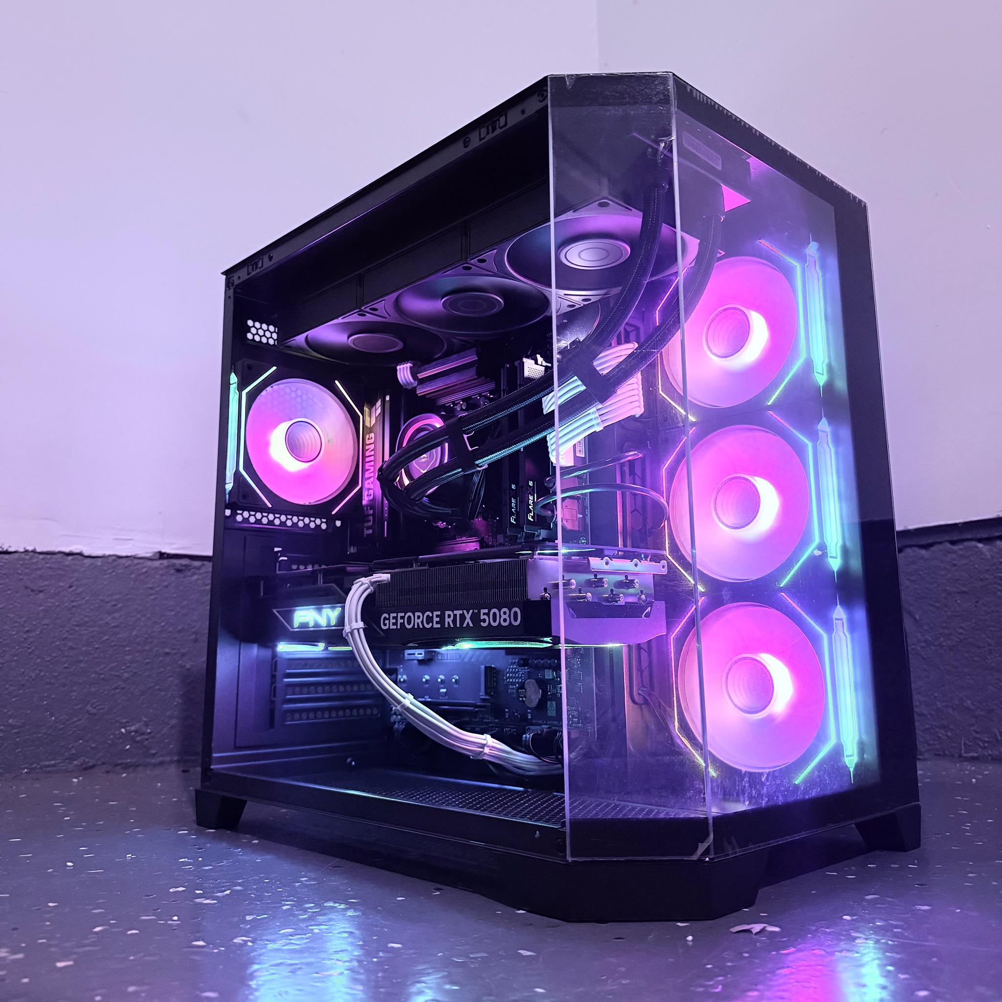 ⚫️"Titan Eclipse"🌈 | 4k Gaming | RTX 5080 | Ryzen 7 9800X3D | 32GB DDR5 | 3TB Storage | Free Ship