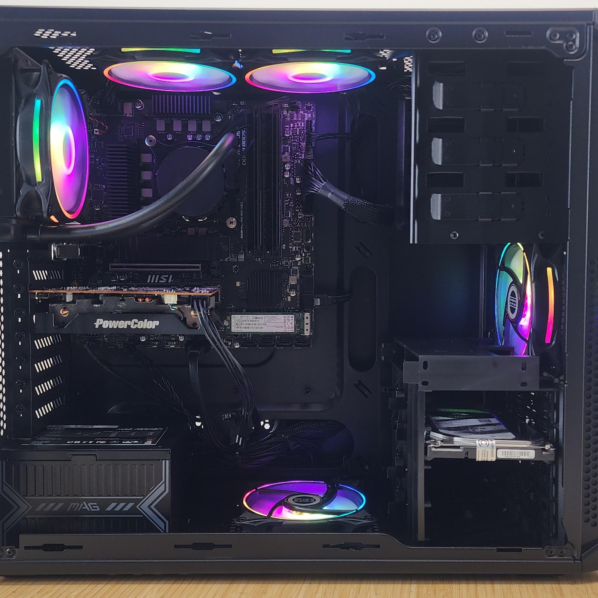 Gaming PC i3-10100F 16GB RAM 256GB SSD + 1TB HDD RX 6500 XT 4GB Win11 Computer