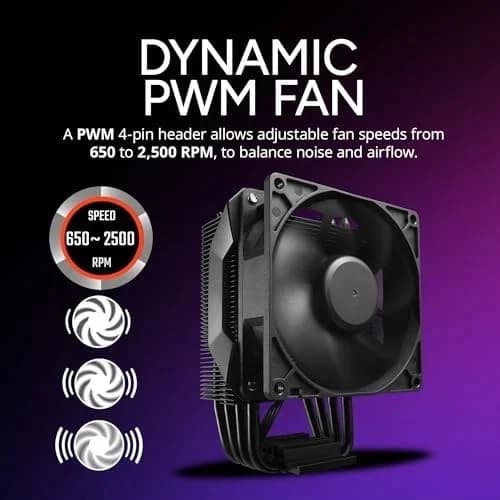 NEW Cooler Master Hyper 411 Nano CPU Air Cooler – 92mm PWM Fan – 4 Heat Pipes