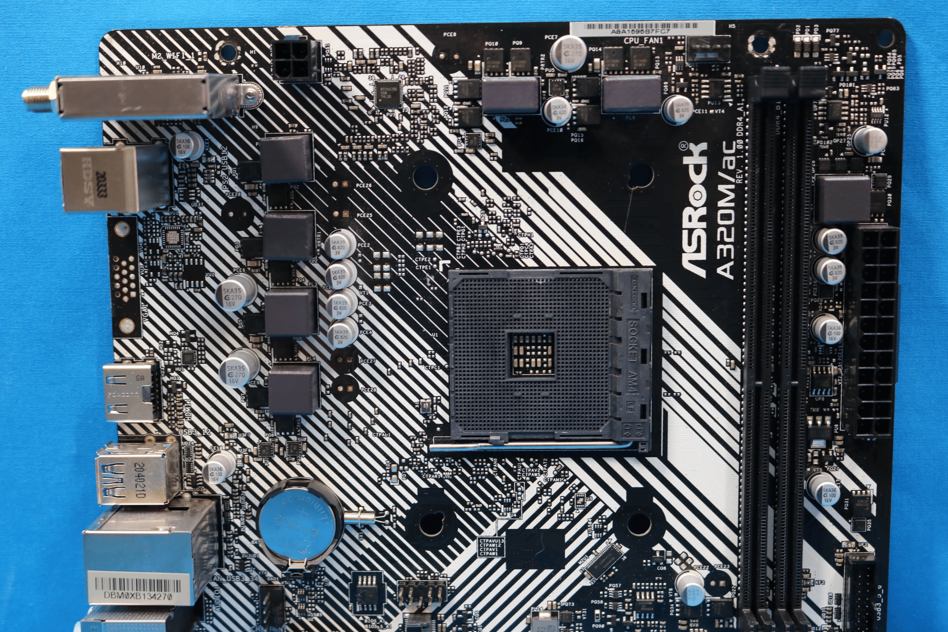 *Newest BIOS* ASRock A320M/ac AMD Socket AM4 MicroATX DDR4 Desktop Motherboard No I/O Shield