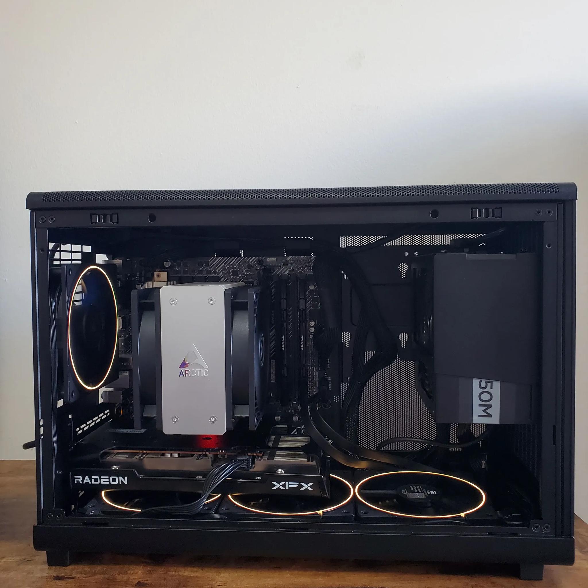 Lian Li A3 Wood Gaming PC | Ryzen 5 5500 | RX 6600 | 16GB DDR4 RAM| 1 TB NVME | Wifi