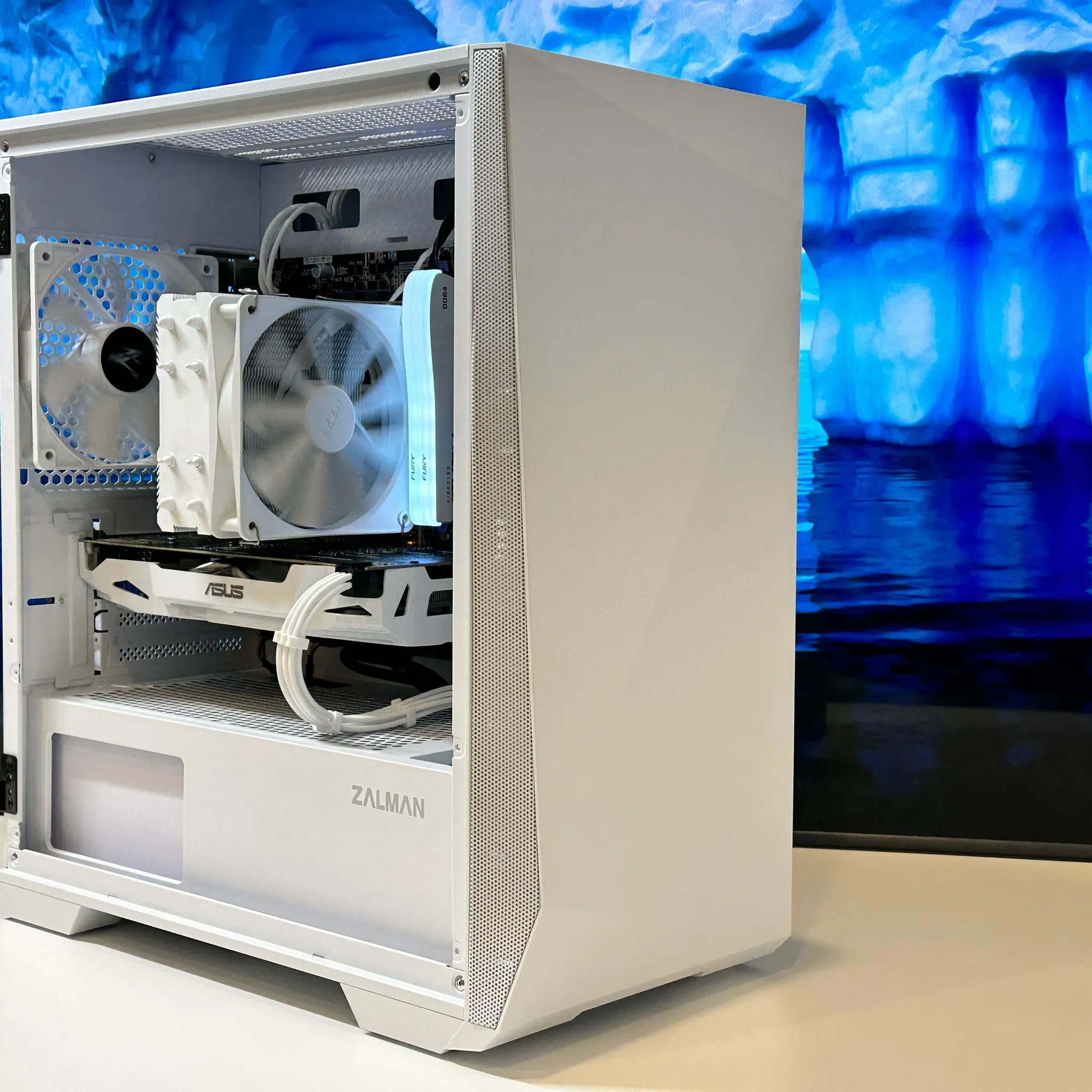 🤍🧊 Iceberg🤍🧊-Gaming PC-Nvidia GTX 1060-AMD Ryzen 5 2600-16GB DDR4 RAM-500GB NVME