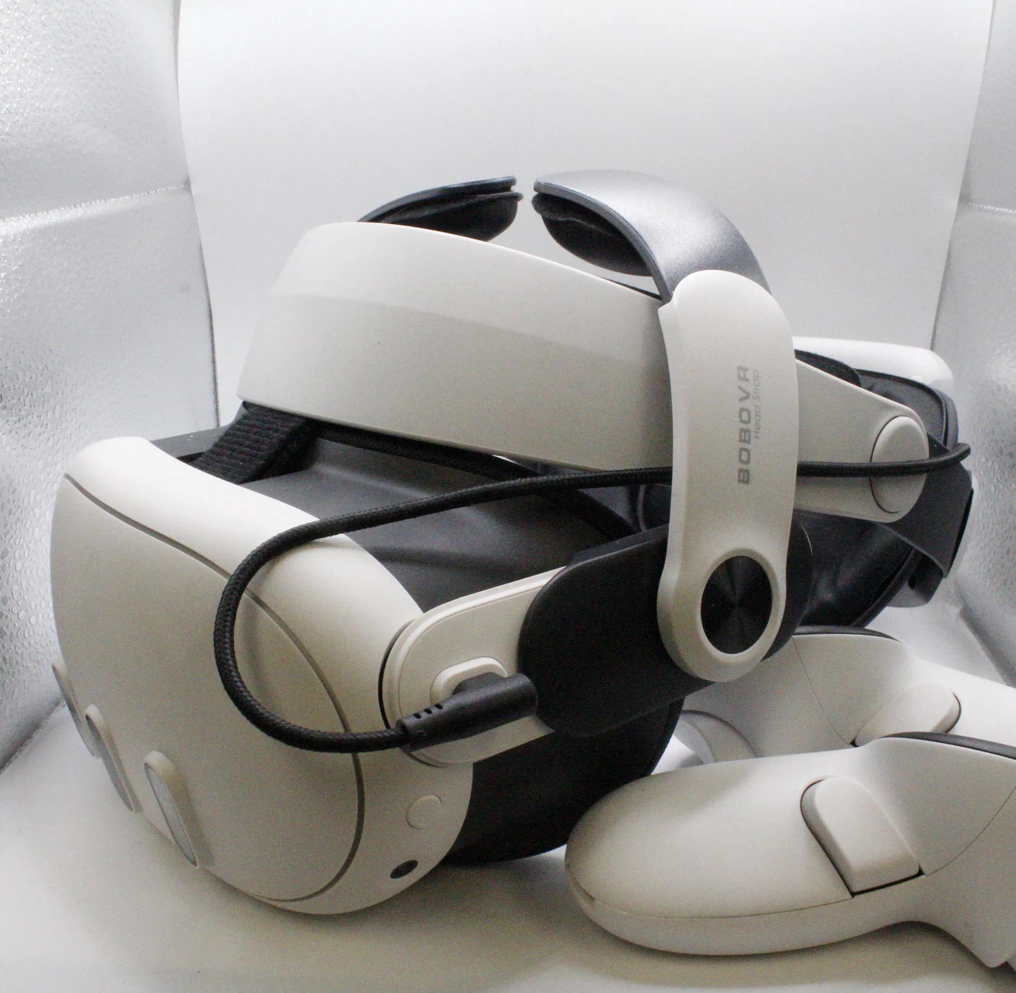 Meta Quest 3 VR Headset + BOBOVR M3 Pro Battery Strap & Original Cables - Excellent Condition