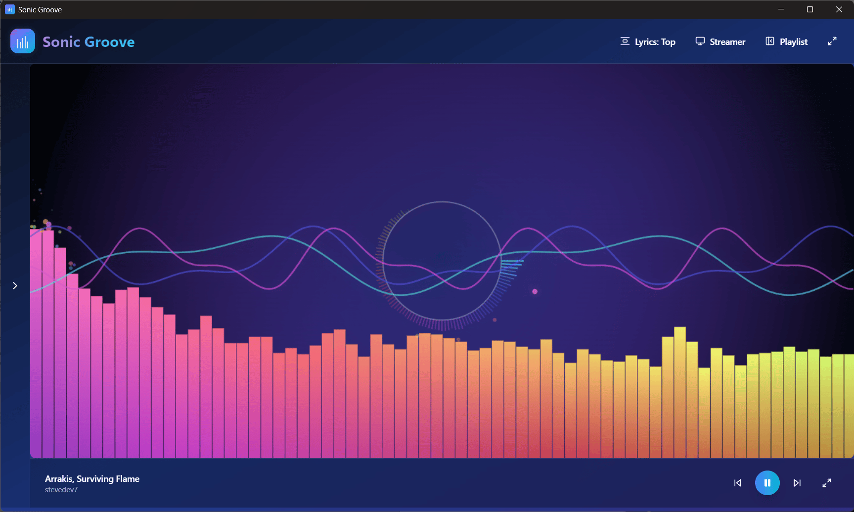 Sonic Groove Flash Drive - Mp3 player/visualizer - Win/Linux/Steam Deck