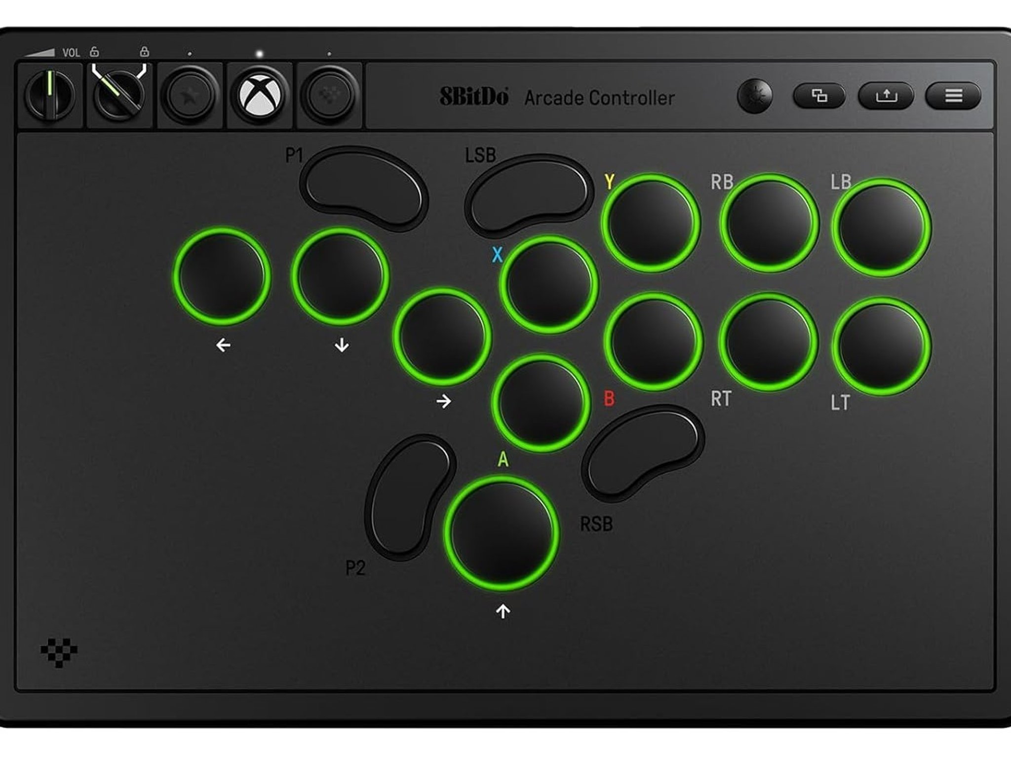 8BitDo All-Button Arcade Controller for PC & Xbox