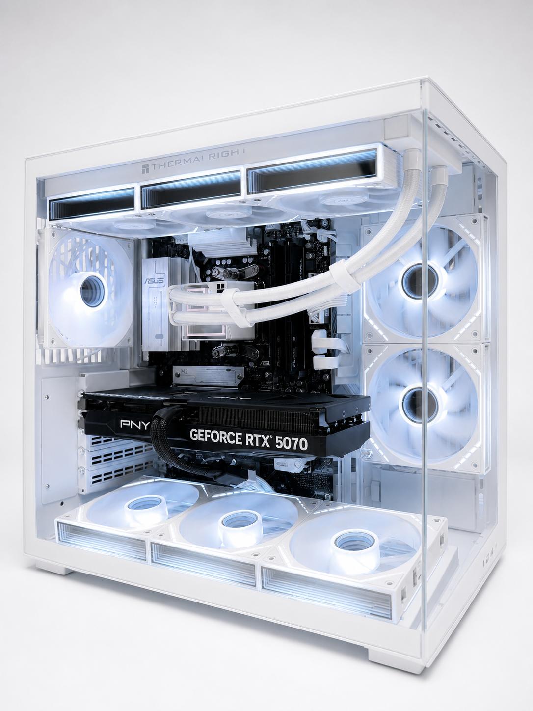Custom White Gaming PC - RTX 5070, 7800x3d