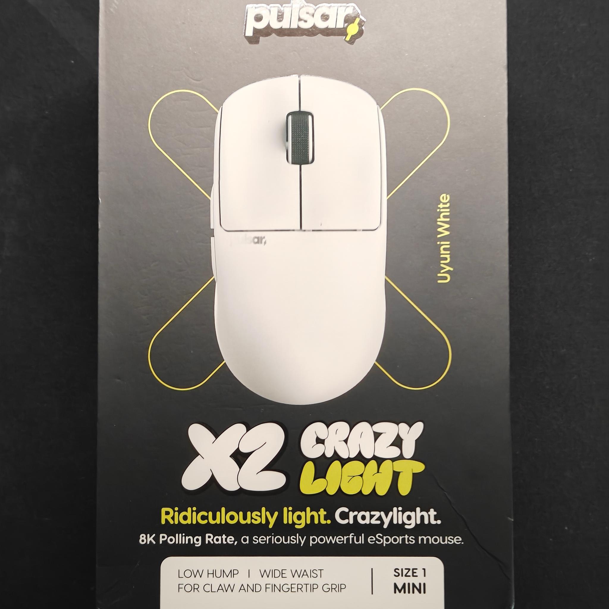 Pulsar X2 Crazy Light Wireless 8K Uyuni White Mouse, Size 1 Mini