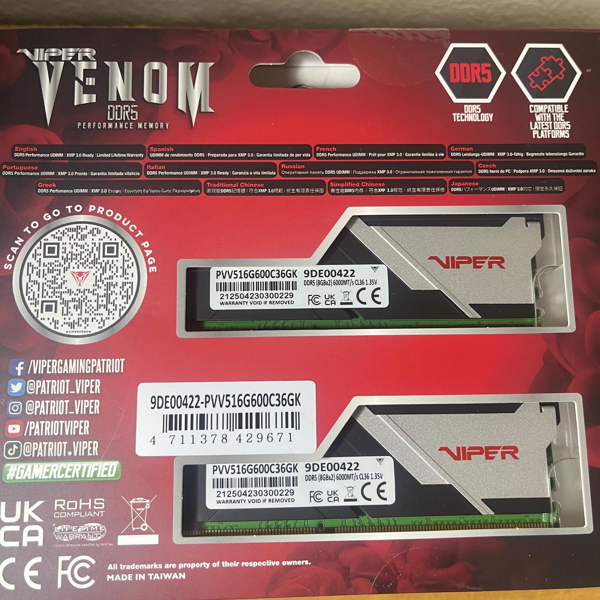 Patriot Viper Venom 16GB DDR5