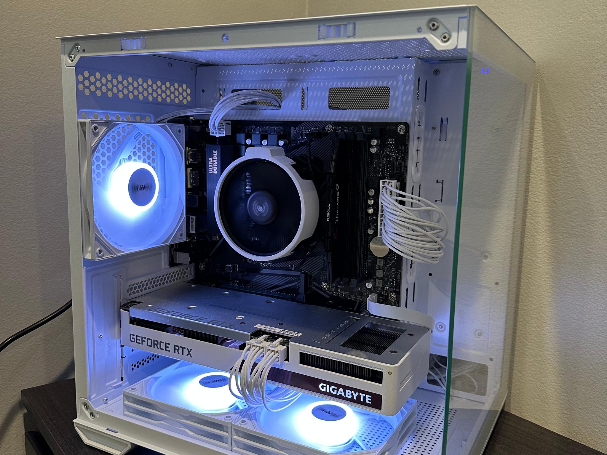 Custom White RGB Gaming PC | RTX 3060 Ti Vision OC | Ryzen 5 5500 | 16GB DDR4 | WiFi