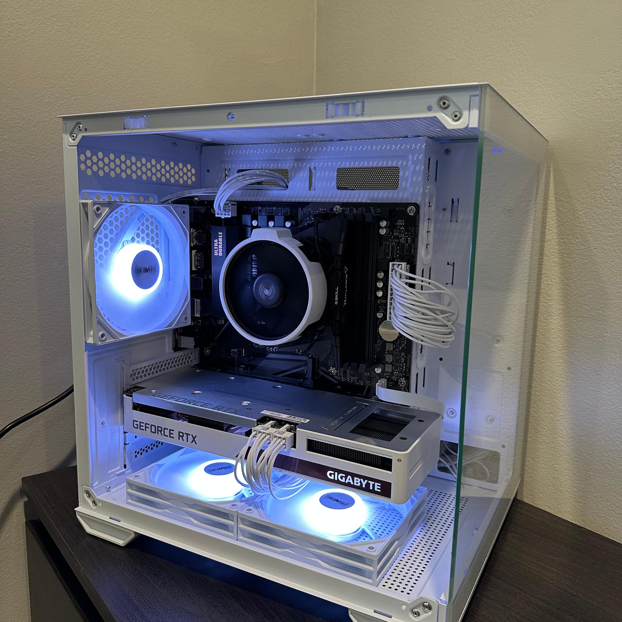 Custom White RGB Gaming PC | RTX 3060 Ti Vision OC | Ryzen 5 5500 | 16GB DDR4 | WiFi