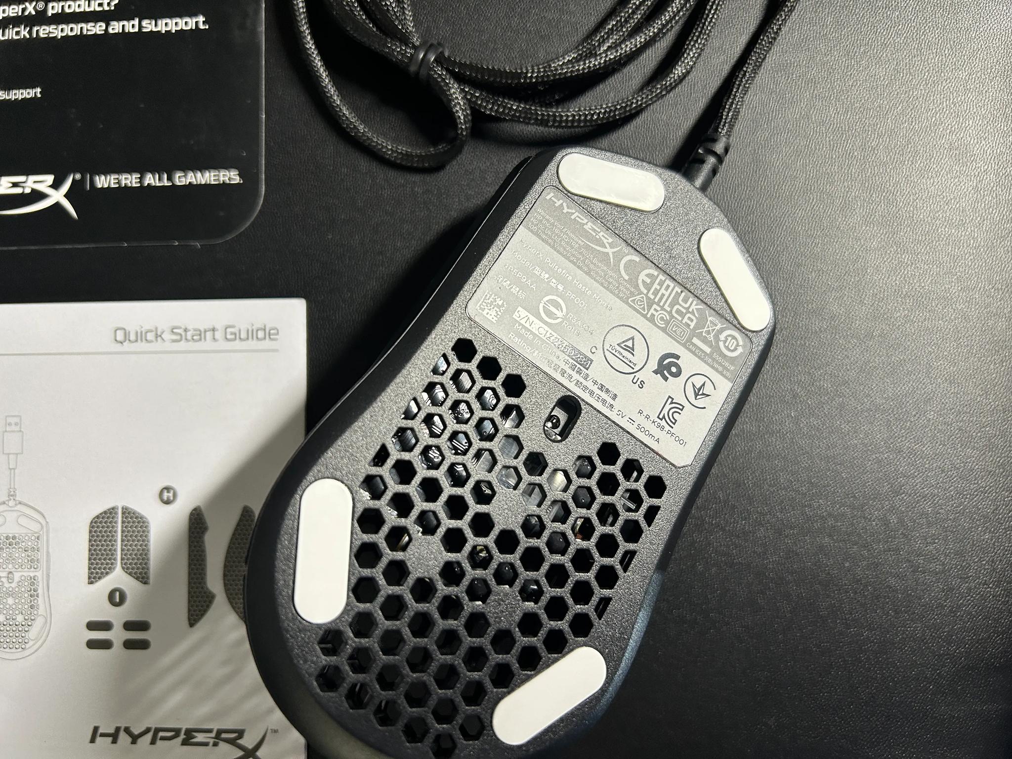 HyperX Pulsefire Haste – Ultra-Lightweight, 59g, Honeycomb Shell, Hex Design, USB Cable, 16000 DPI