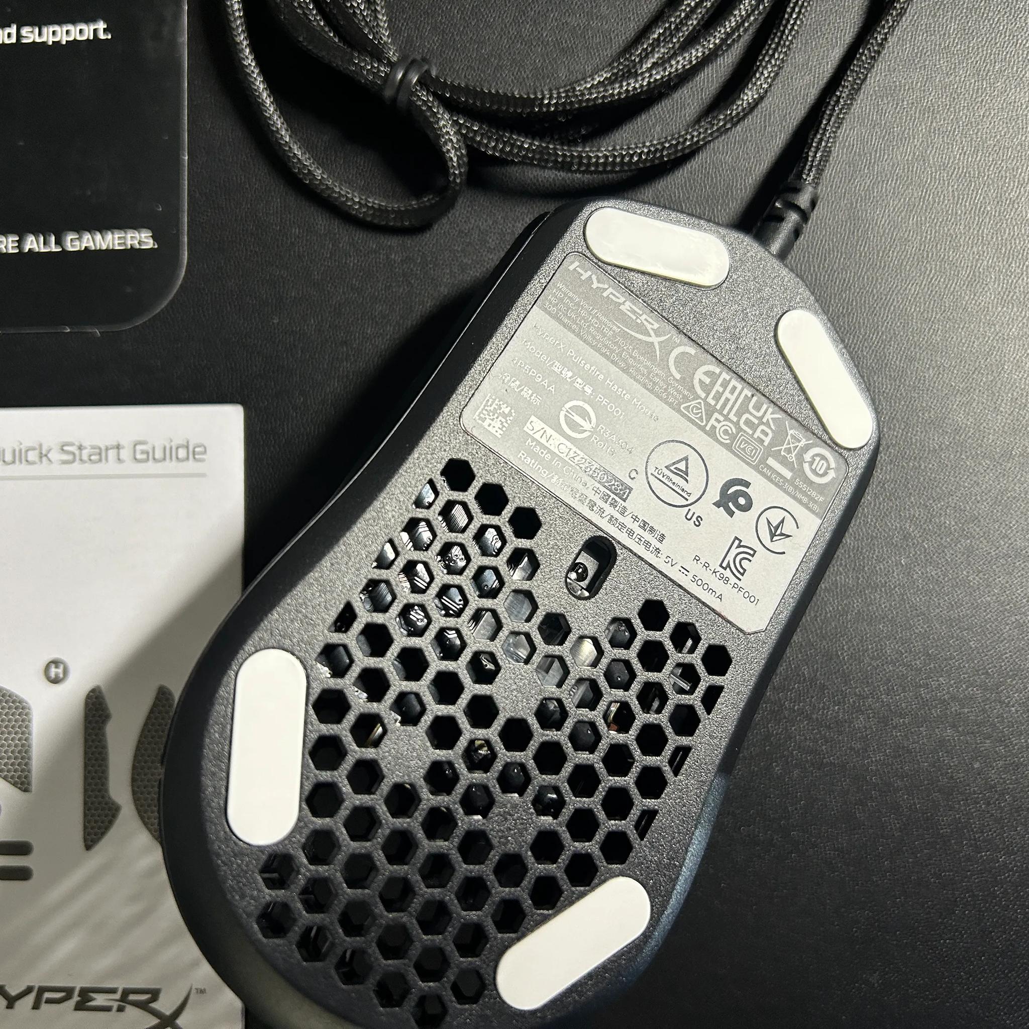 HyperX Pulsefire Haste – Ultra-Lightweight, 59g, Honeycomb Shell, Hex Design, USB Cable, 16000 DPI