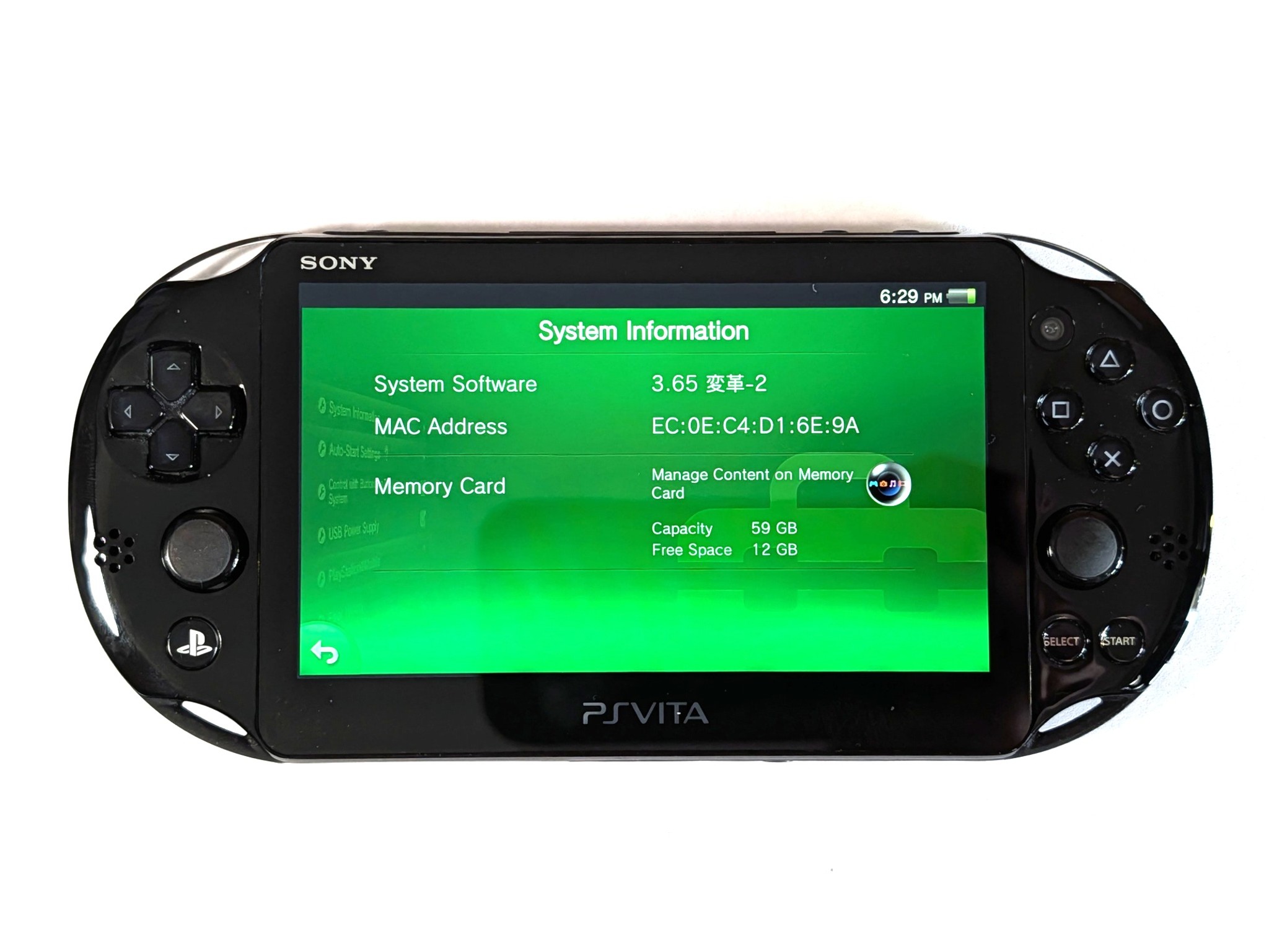 Sony PlayStation Vita Slim PCH-2001 PS Vita Jailbroken with 64GB SD2Vita Excellent Condition