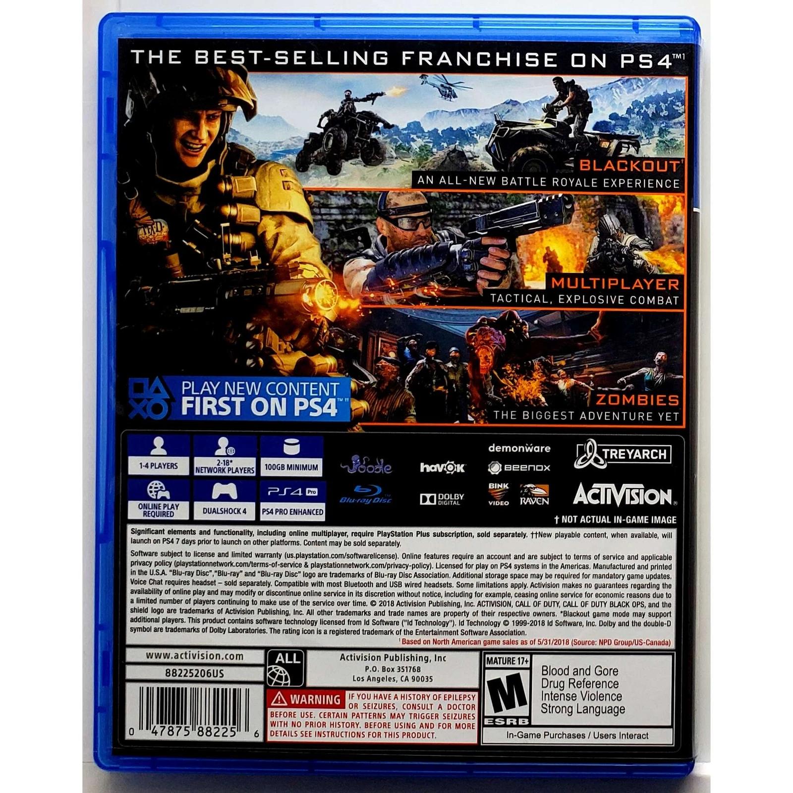 Call Of Duty Black Ops 4 - Sony Playstation 4 PS4 Pristine