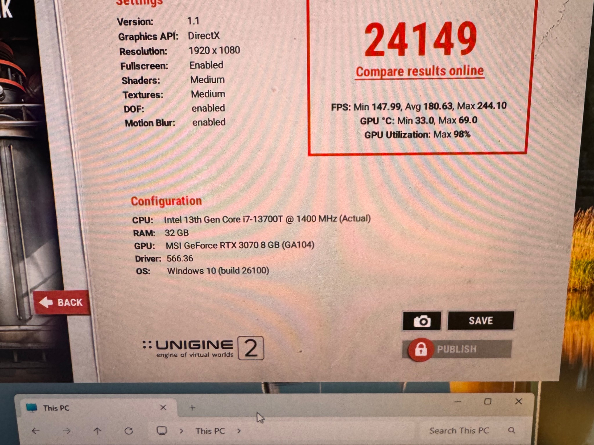 Gaming PC RTX 3070 32 gb DDR5 i7 13th gen