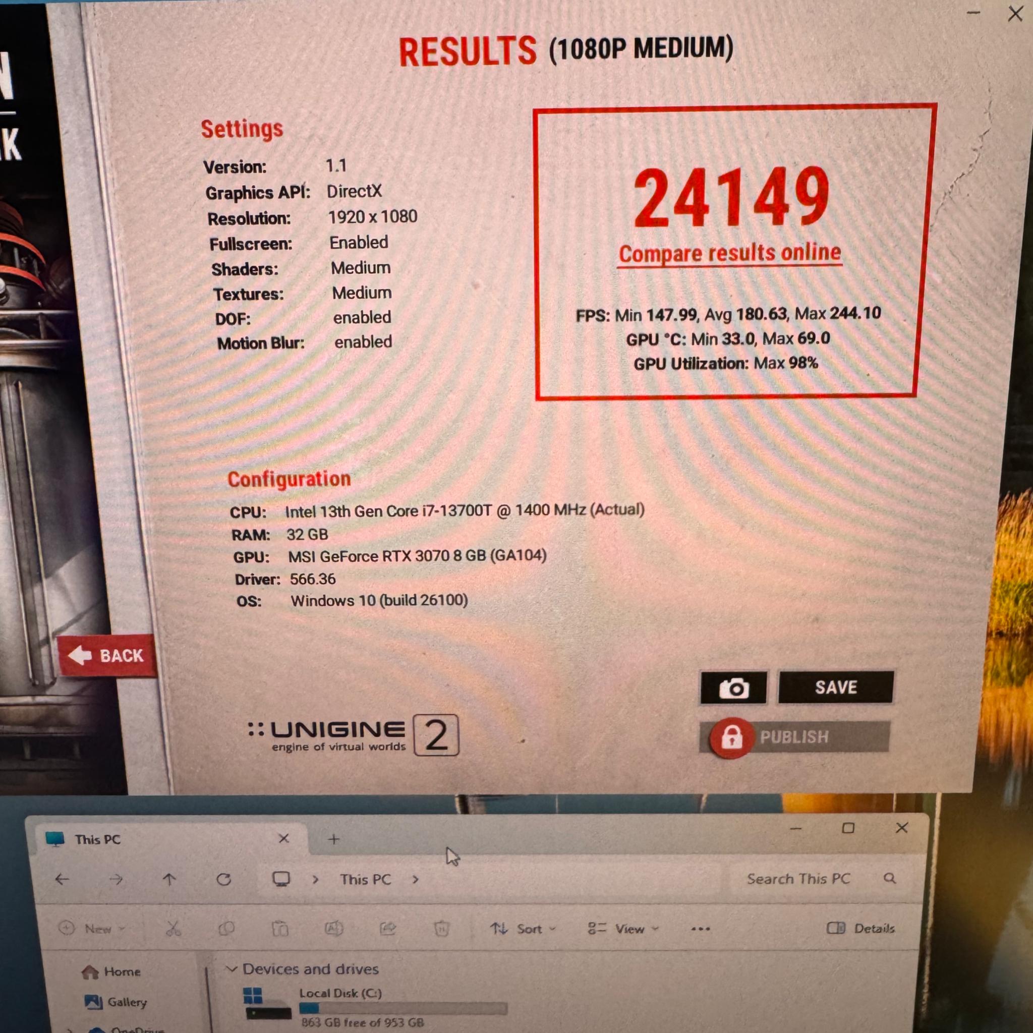Gaming PC RTX 3070 32 gb DDR5 i7 13th gen