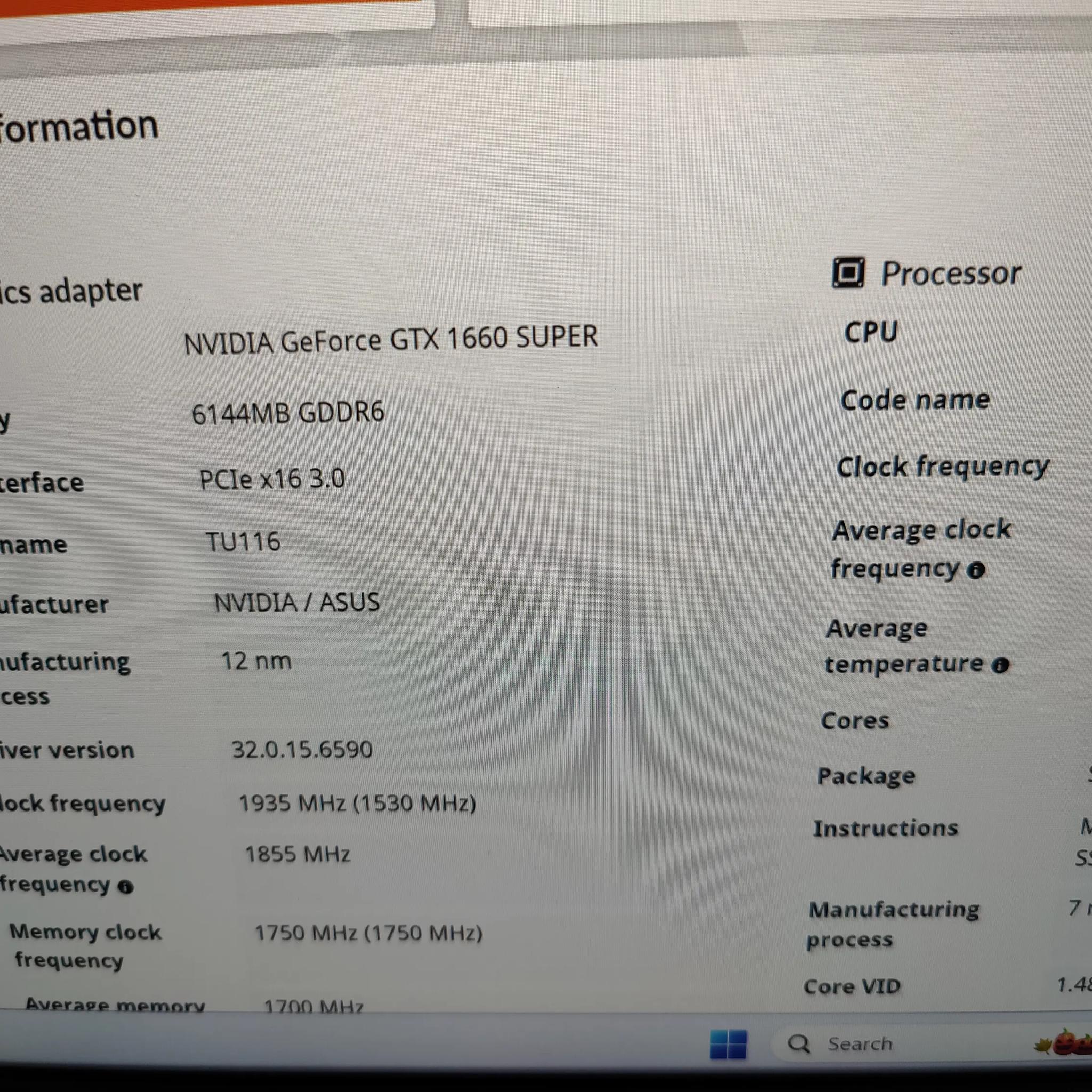 Asus GTX 1660 Super 6GB