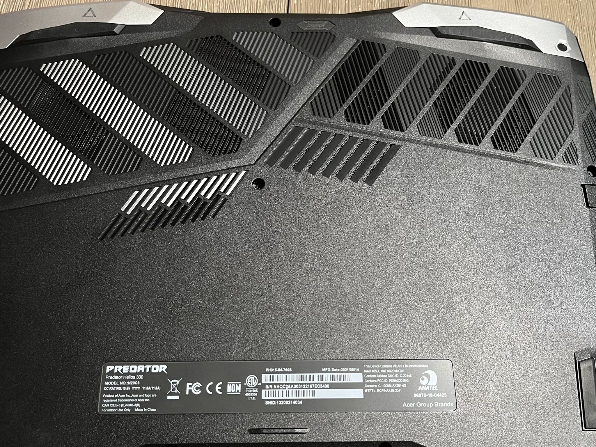 Acer RTX 3060 i7 11800 Laptop -1080p 144Hz 3ms 16GB RAM - 512GB SSD+1 TB SSD