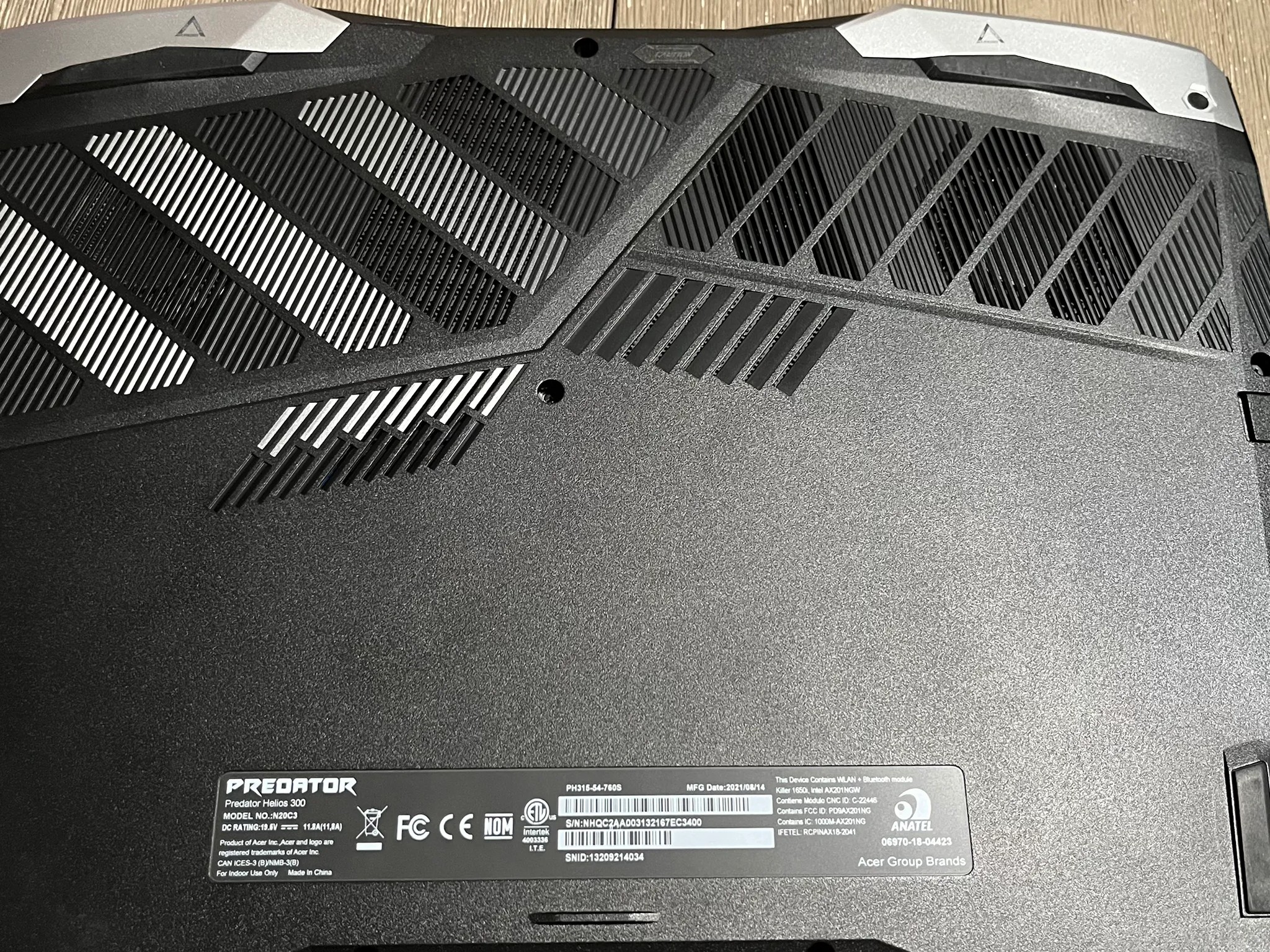 Acer RTX 3060 i7 11800 Laptop -1080p 144Hz 3ms 16GB RAM - 512GB SSD+1 TB SSD