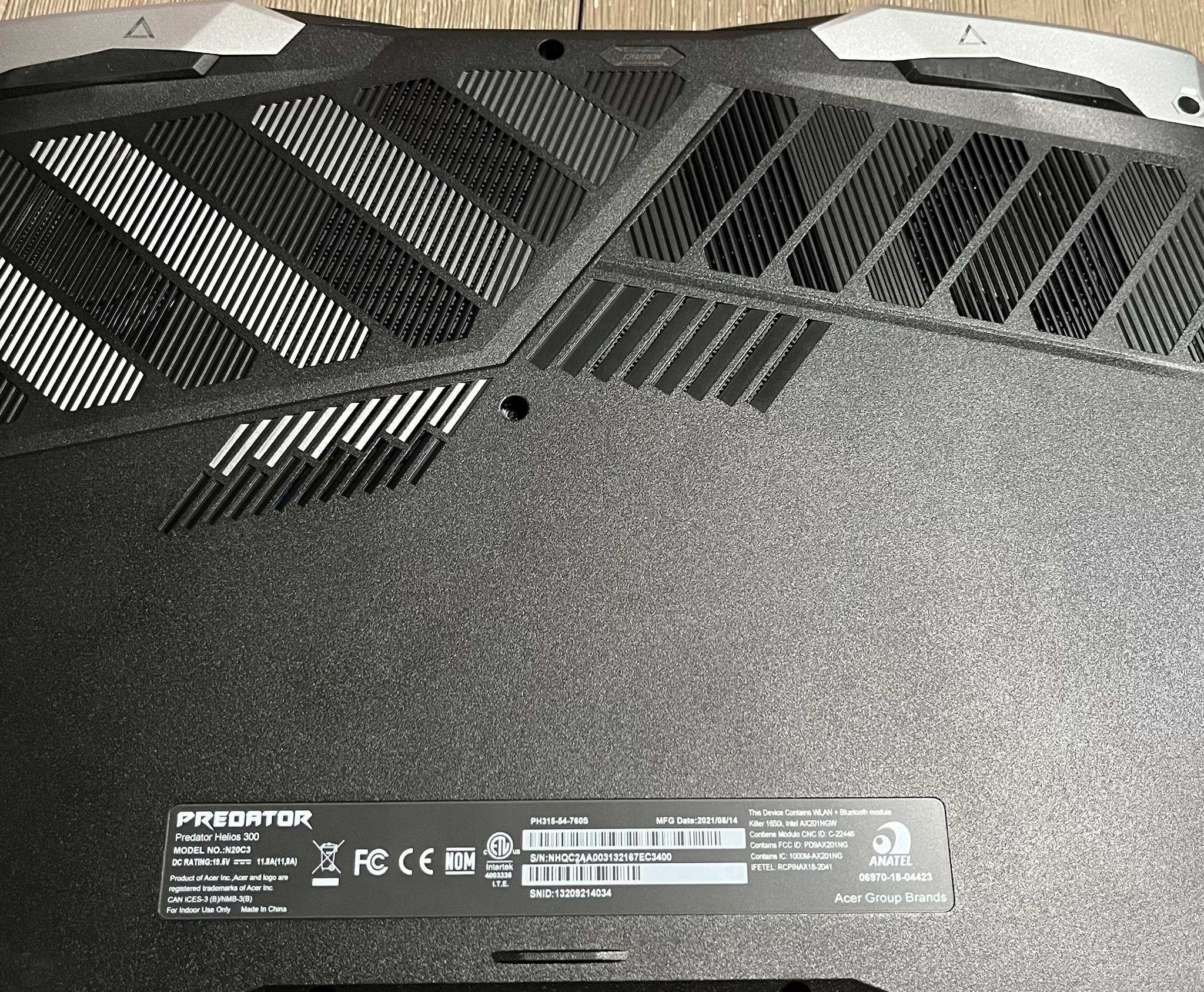 Acer RTX 3060 i7 11800 Laptop -1080p 144Hz 3ms 16GB RAM - 512GB SSD+1 TB SSD