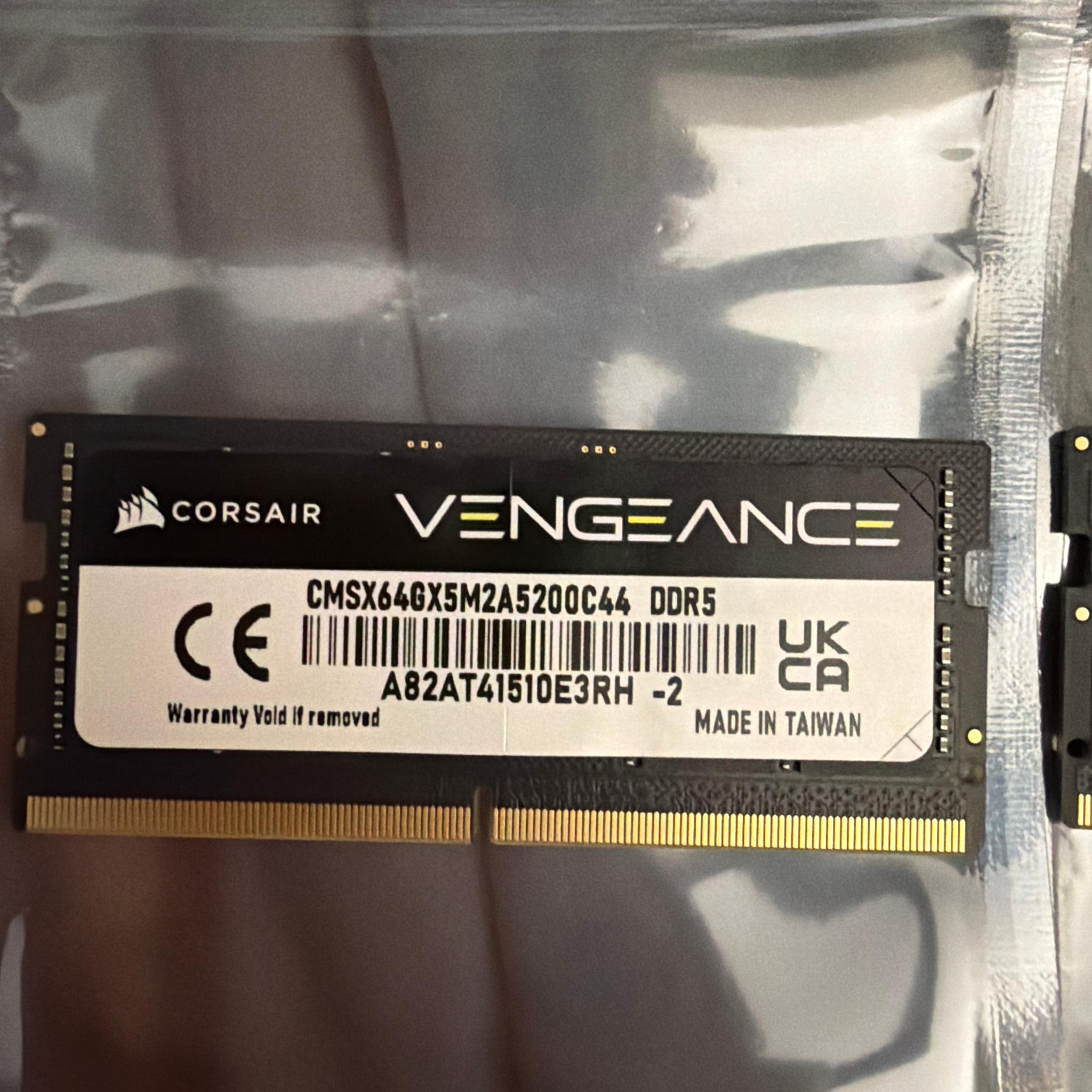 NEW Corsair Vengeance DDR5 64GB (2x32GB) 5200MHz Memory Kit