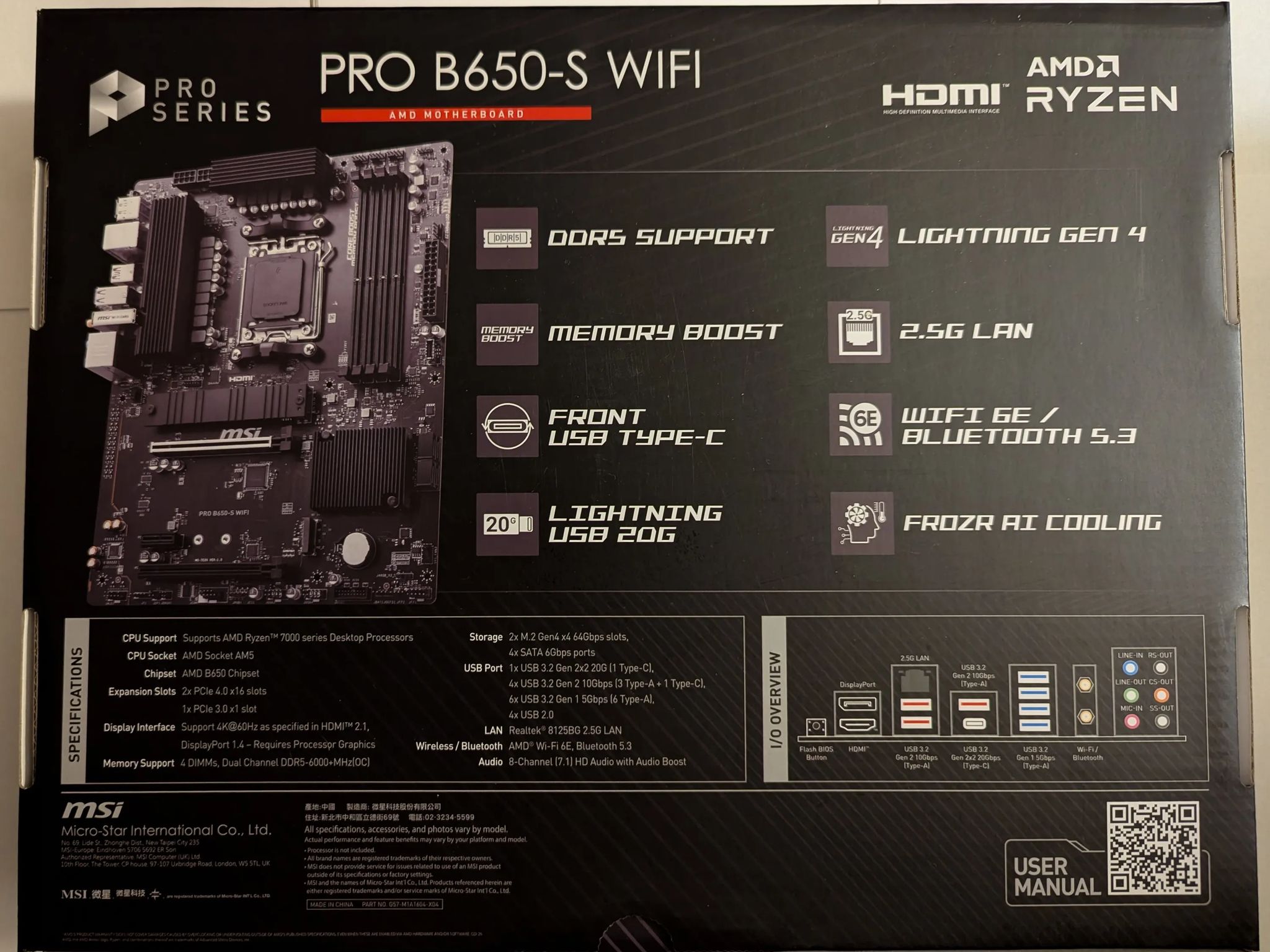 AMD Ryzen 5 7600X + MSI Pro B650-S WIFI + G.Skill Flare X5 32GB DDR5 6000MT/s Bundle All Brand New